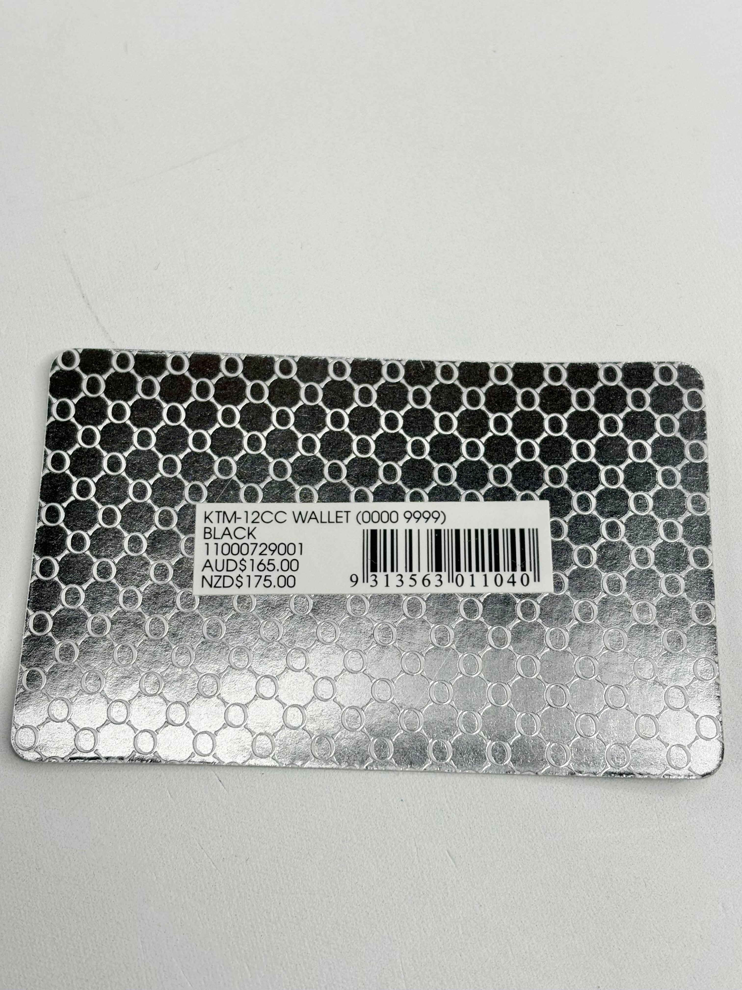 Oroton Black Leather 12CC Bifold Wallet