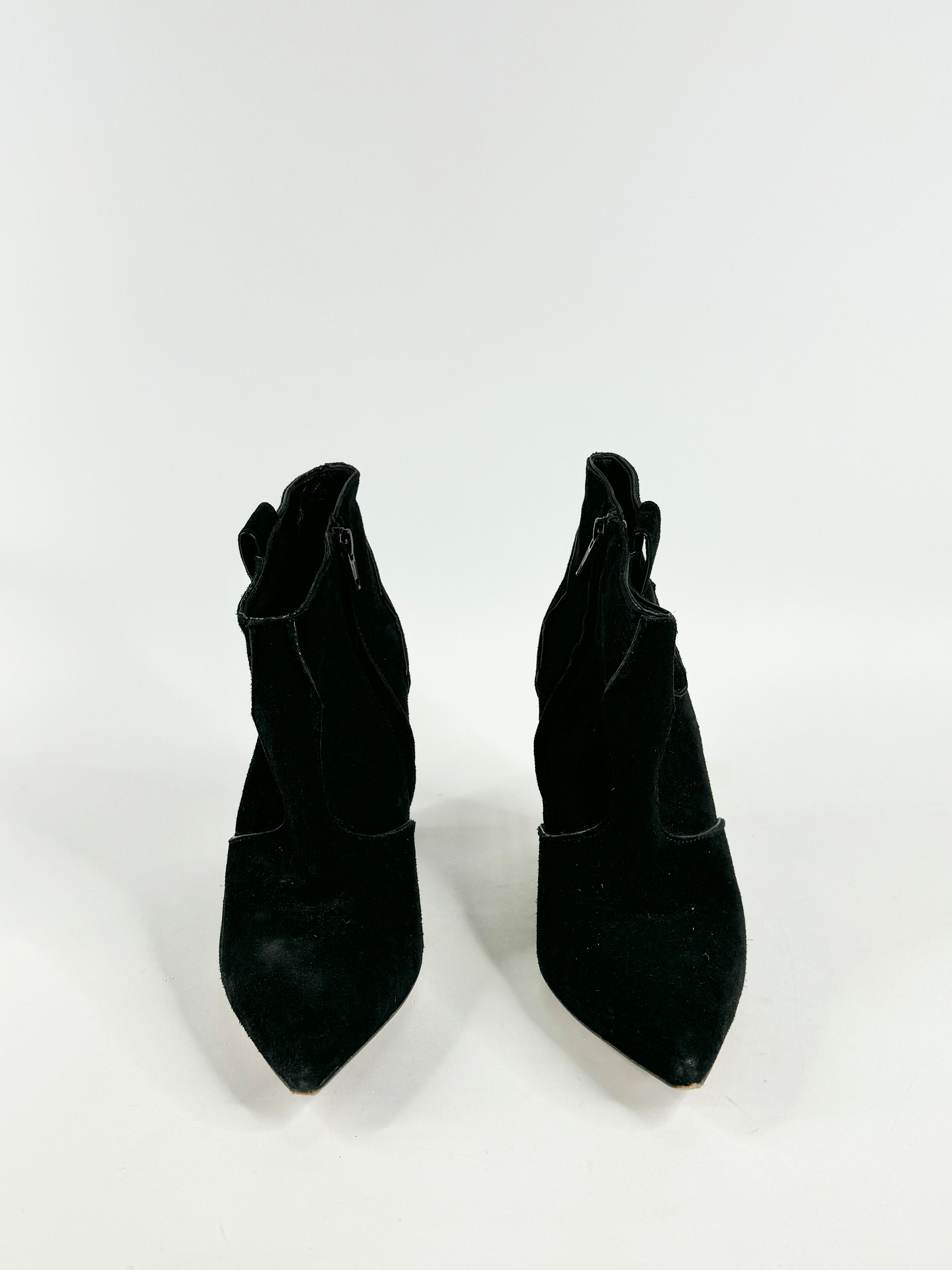 Bianca Buccheri Black Suede Wedge Boots - EU40