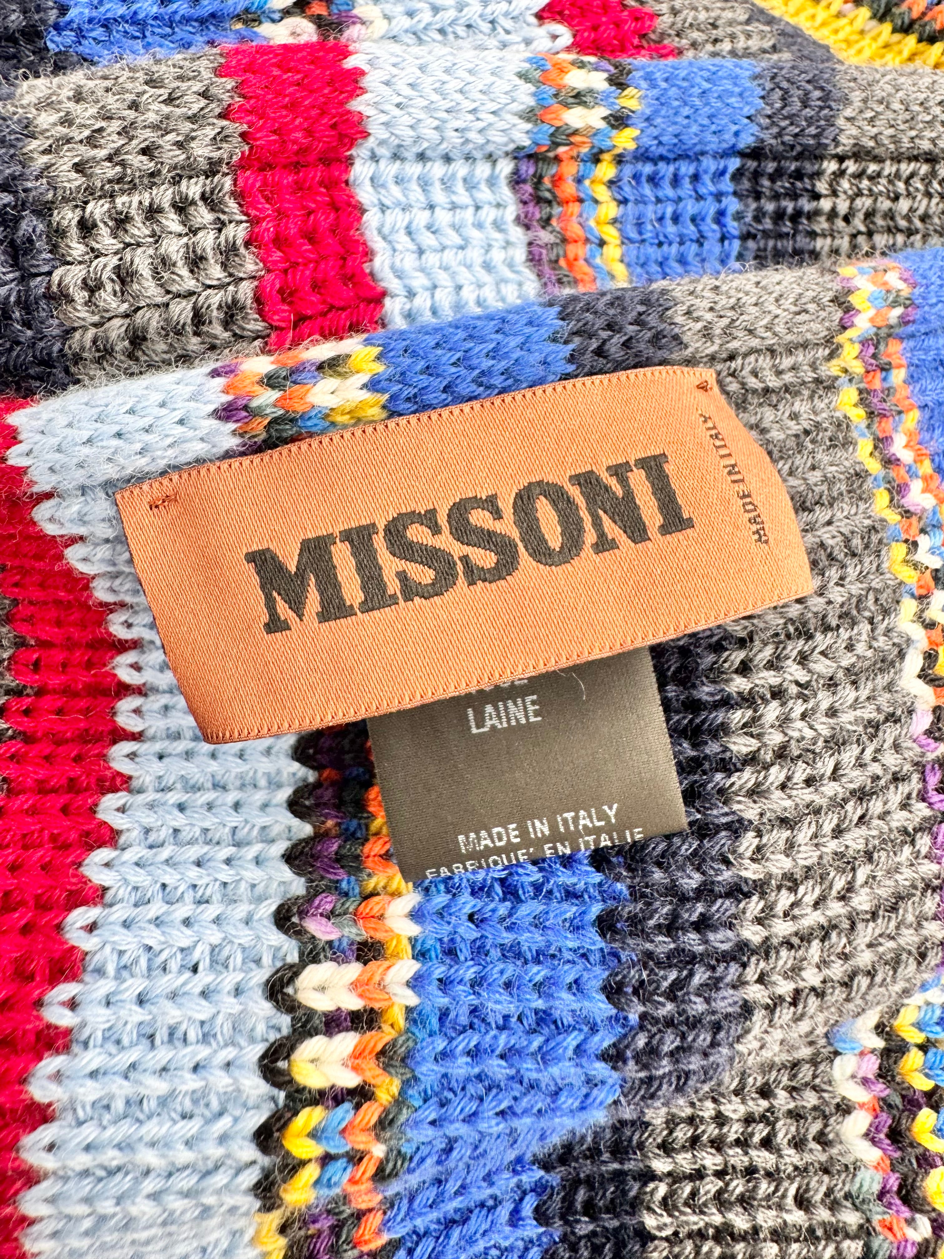 Missoni Rainbow Stripe Wool Scarf