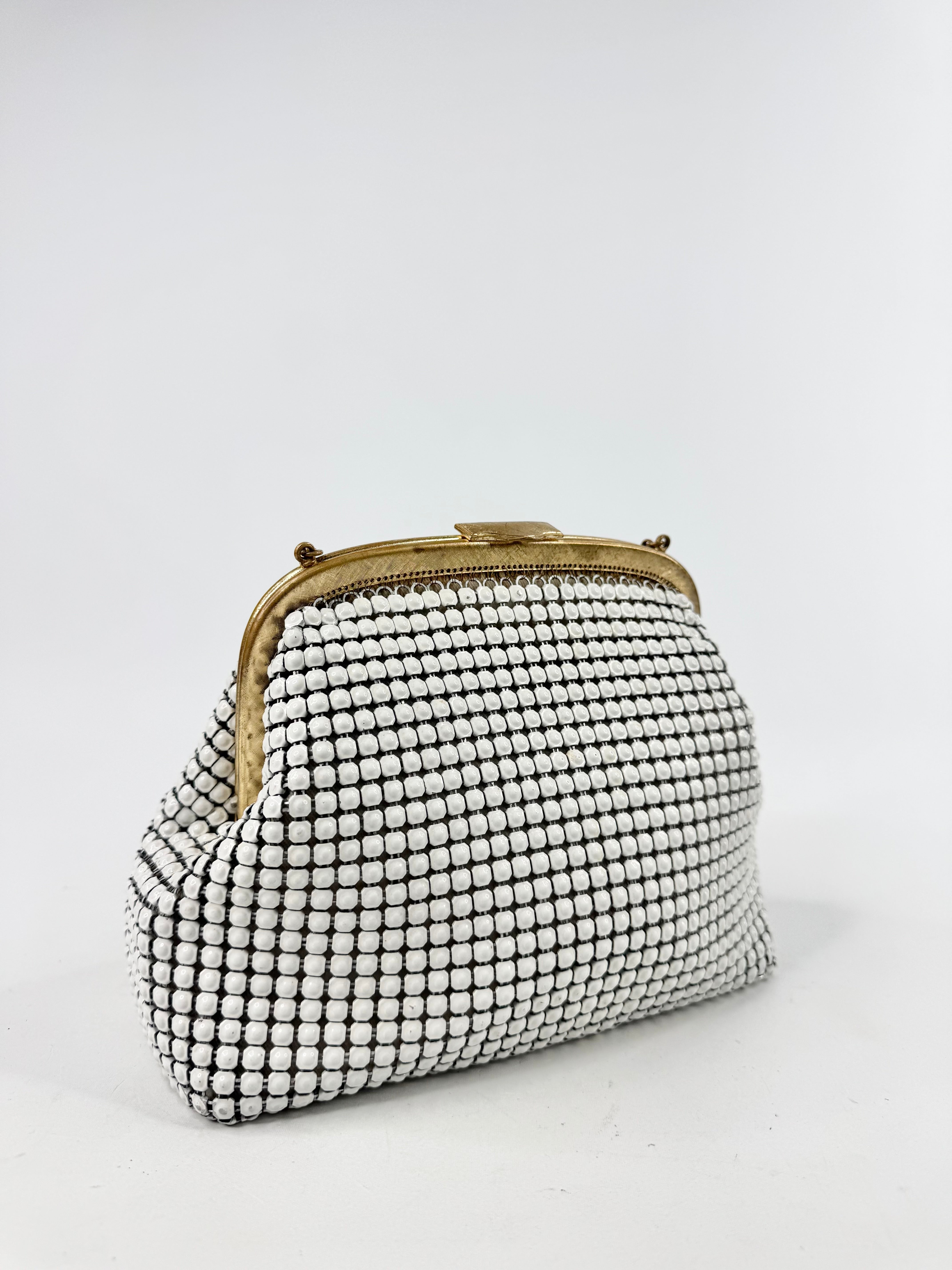 Vintage Oroton White Metal Mesh Bag