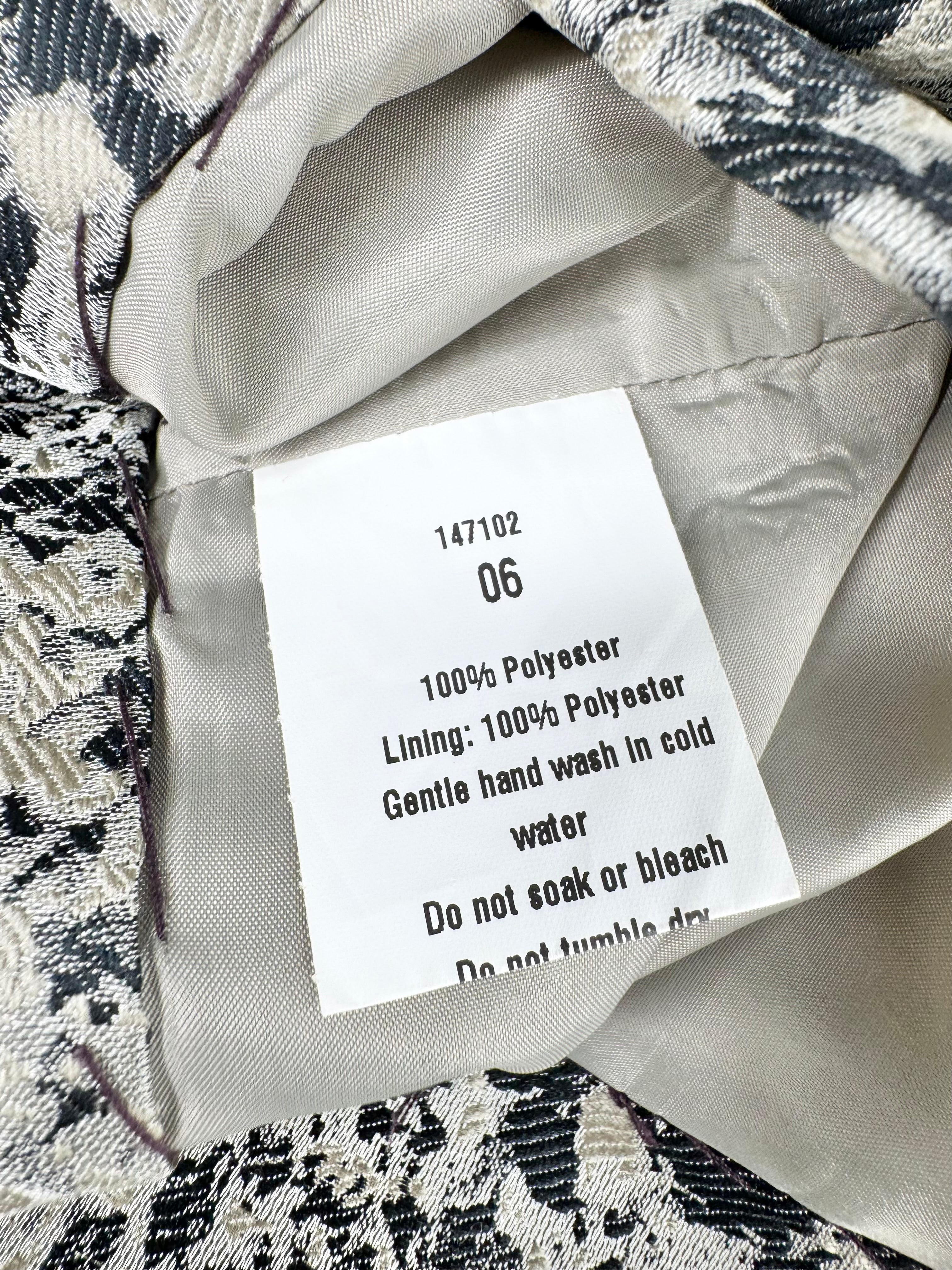 Carla Zampatti Antique Gold & Black Snakeskin Pattern Sheath Dress - AU6