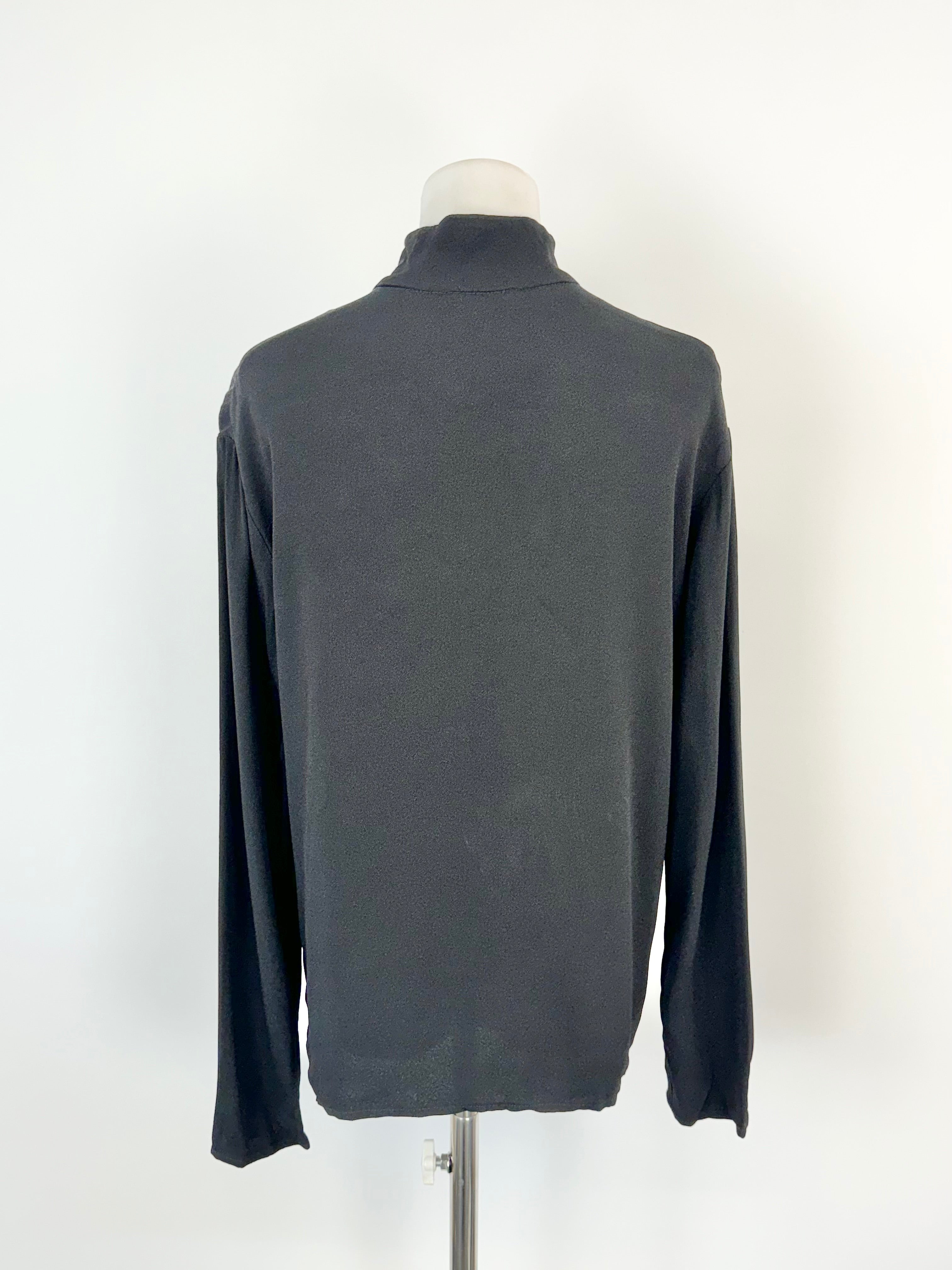Marimekko Black High Neck Long Sleeve Top - AU8
