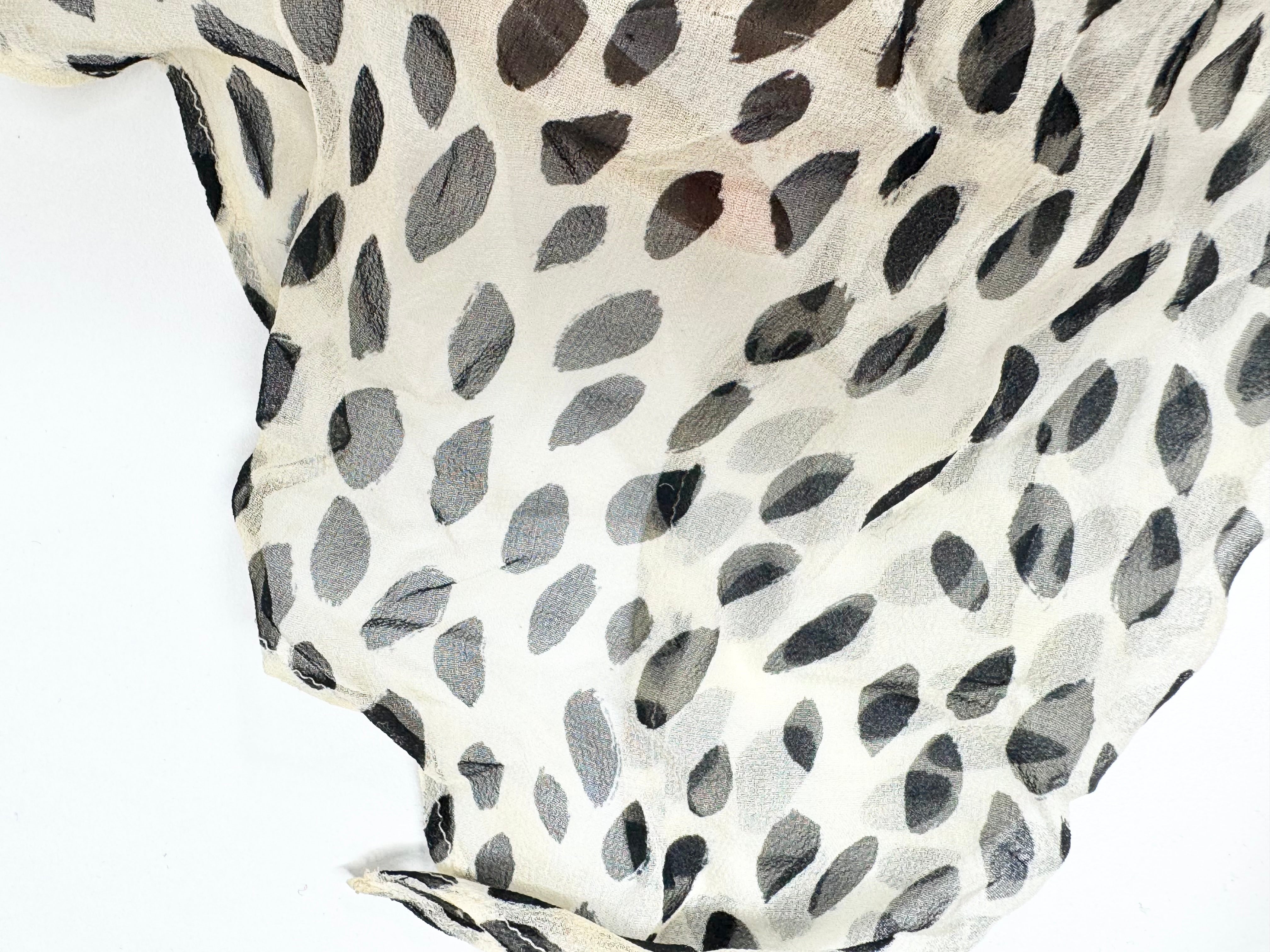 Carla Zampatti Black & White Bias Cut Silk Gown - AU10