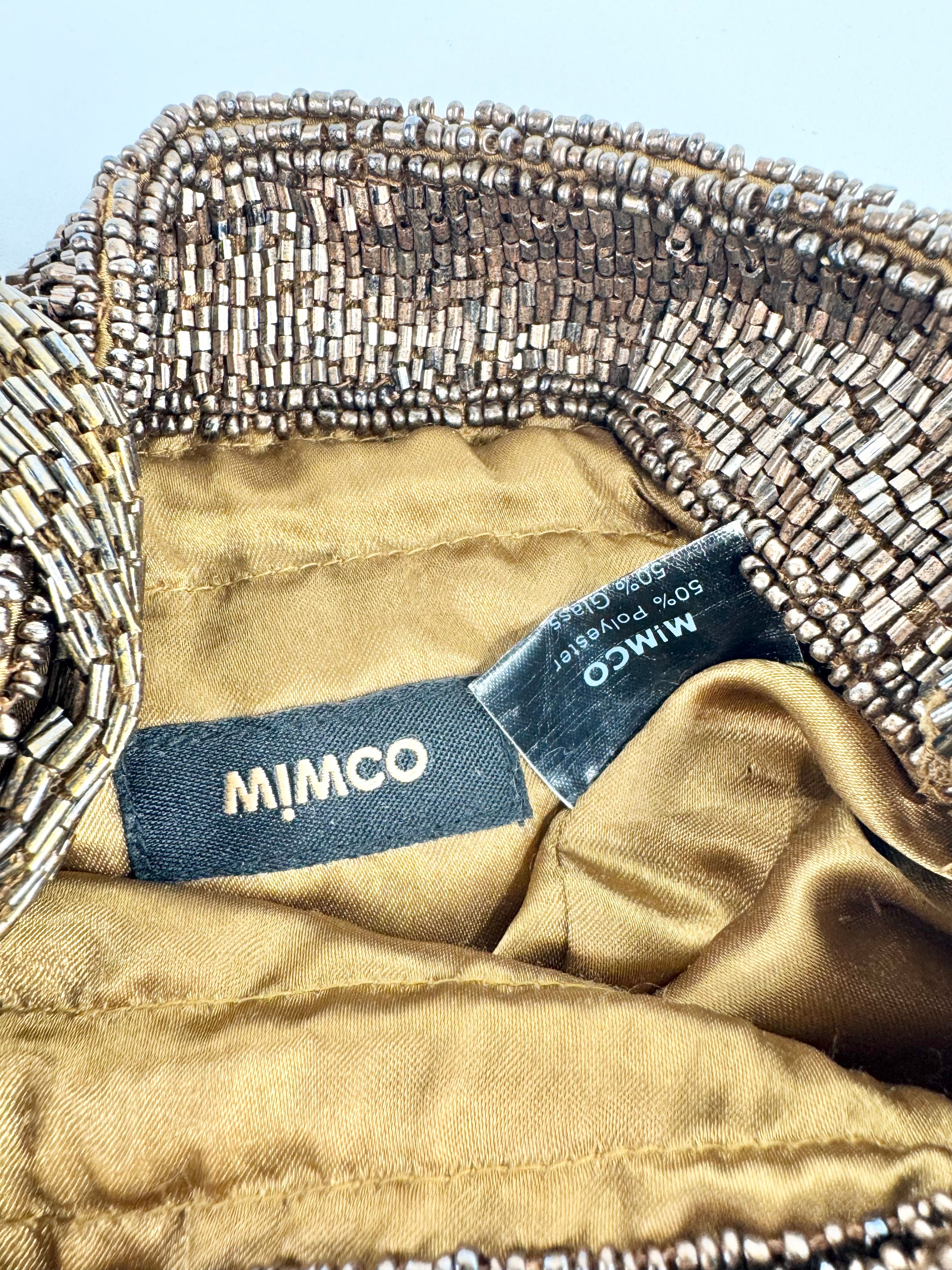 Mimco Beaded Bow Pattern Evening Bag