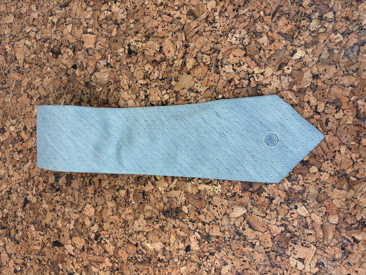 Versace Classic V2 Grey & Blue Medallion Motif Silk Tie