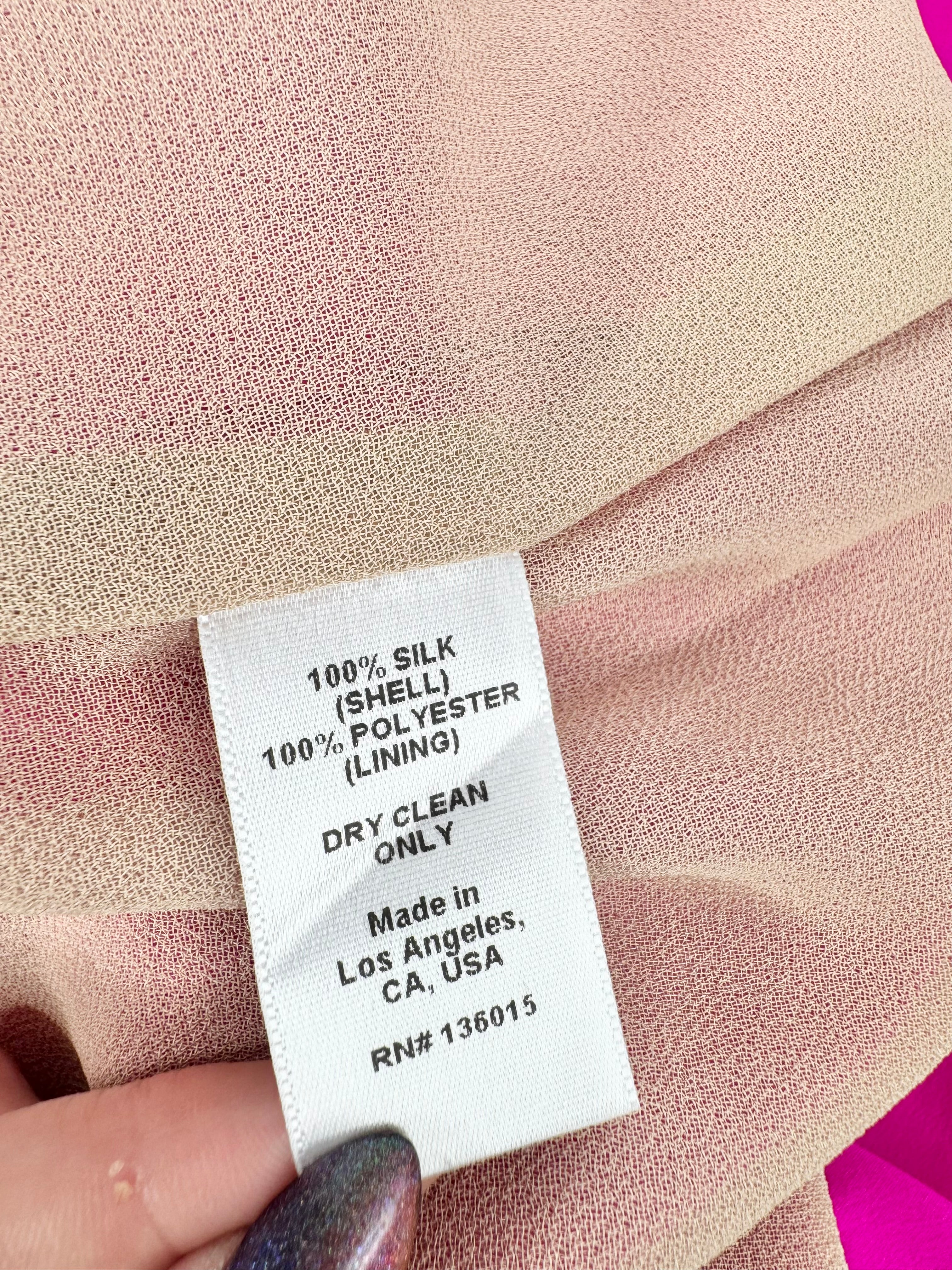Naven Electric Fuchsia Silk Midi Dress - AU8/10