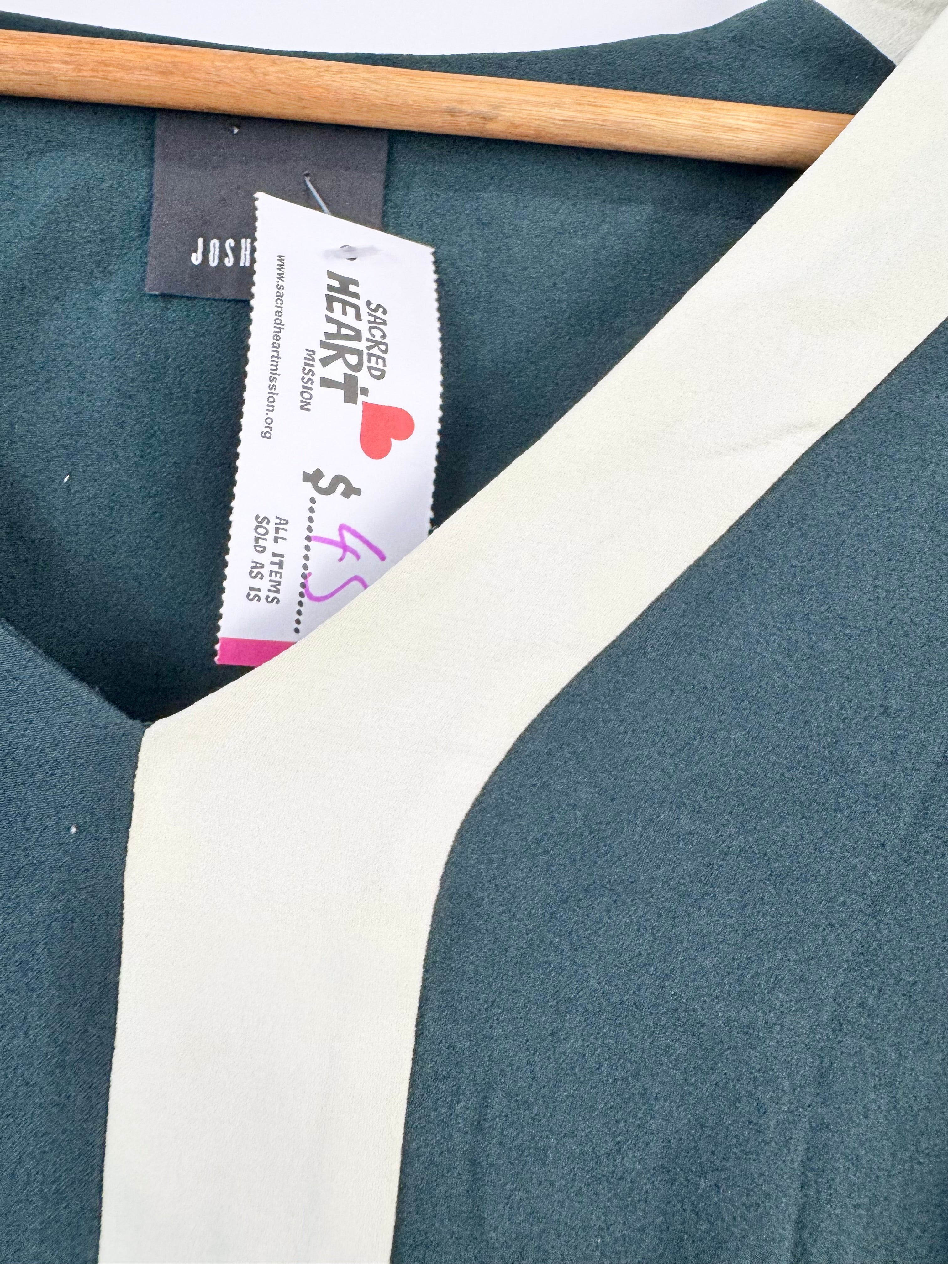 Josh Goot Dark Green & Cream Over the Knee Tunic - AU6