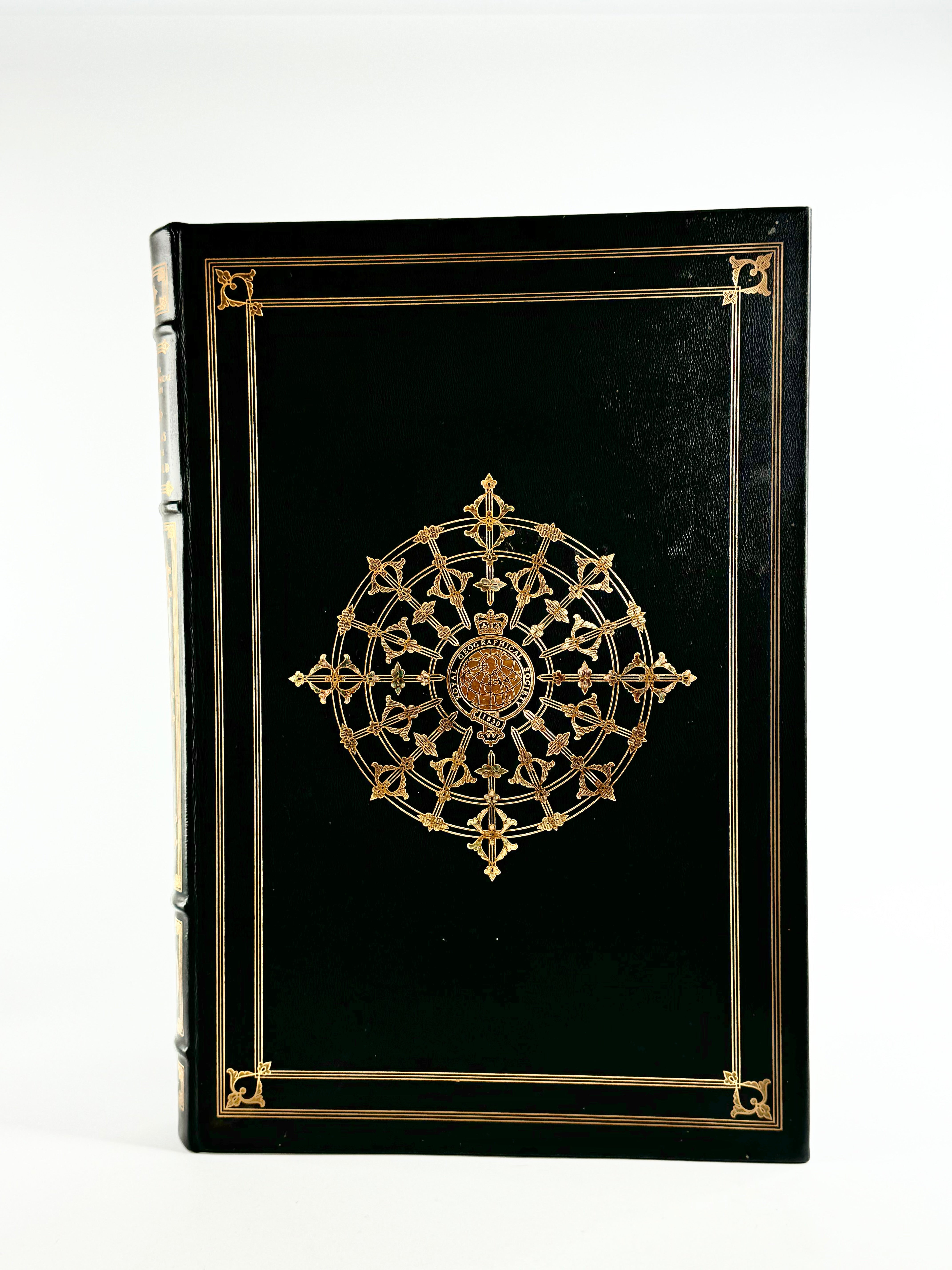 1983 Royal Geographical Society Leather Bound Atlas Book