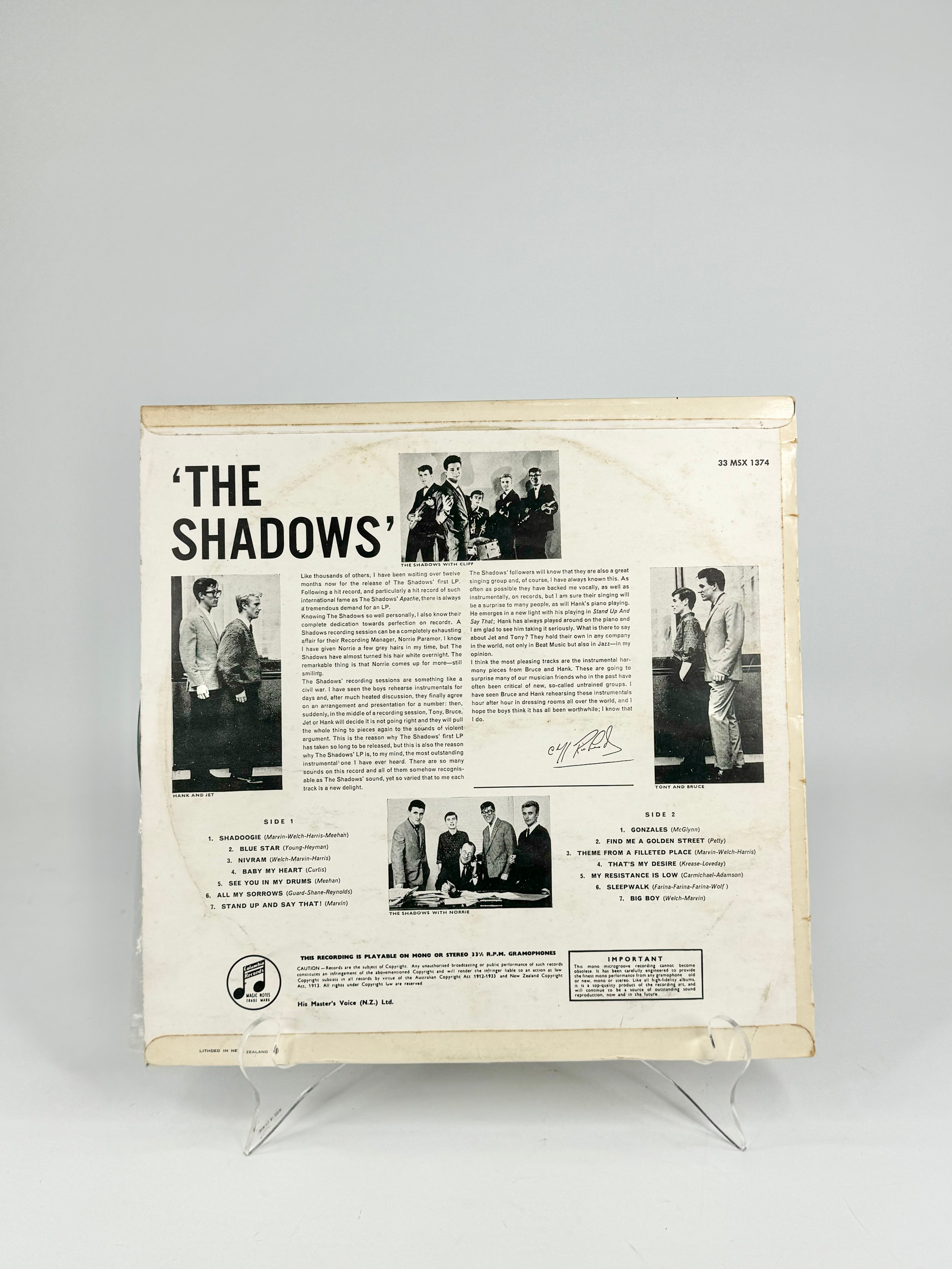 The Shadows 'The Shadows' Vinyl