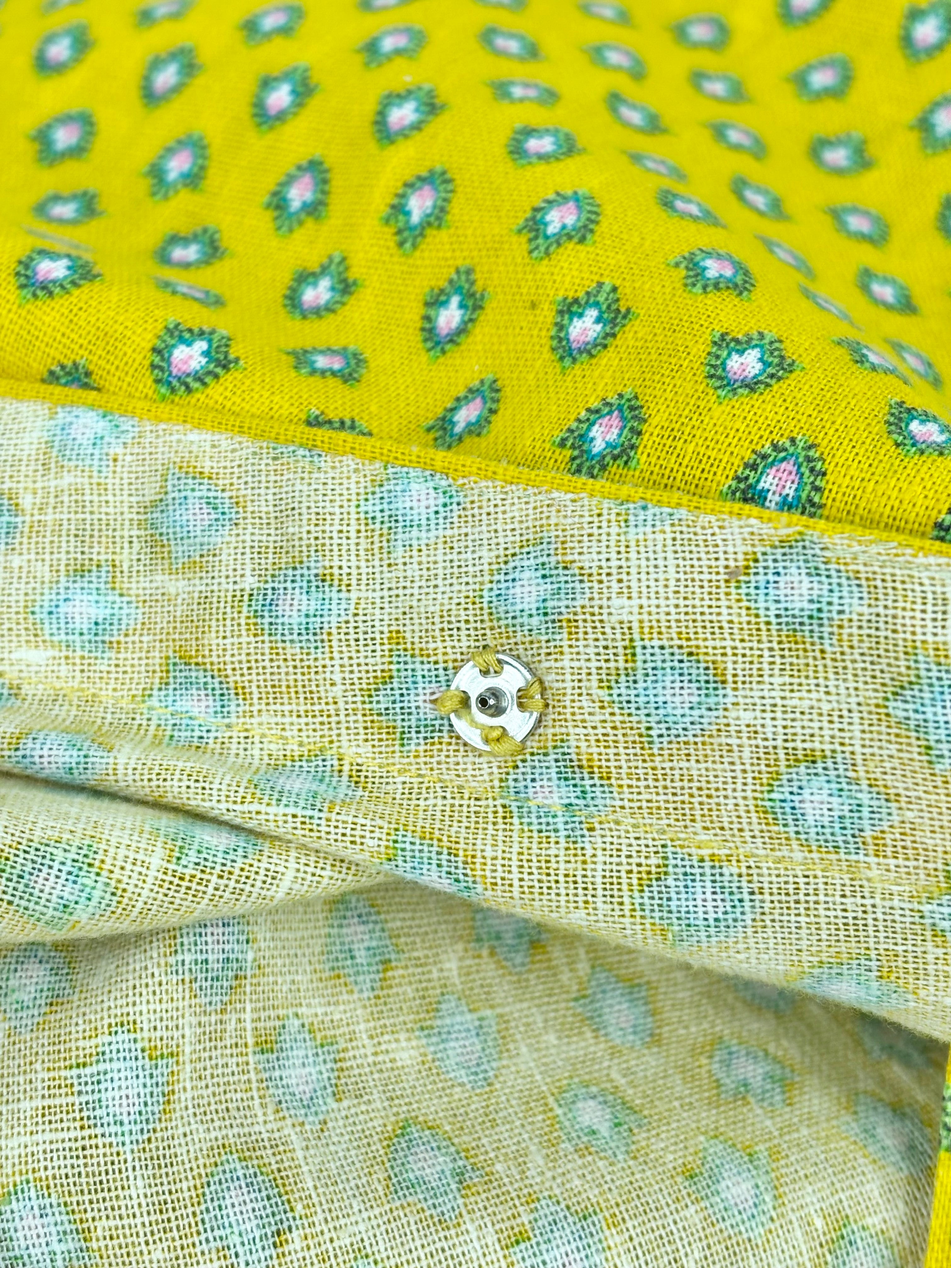 Lord & Taylor Vintage Mustard Yellow Patterned Column Dress - AU18/20