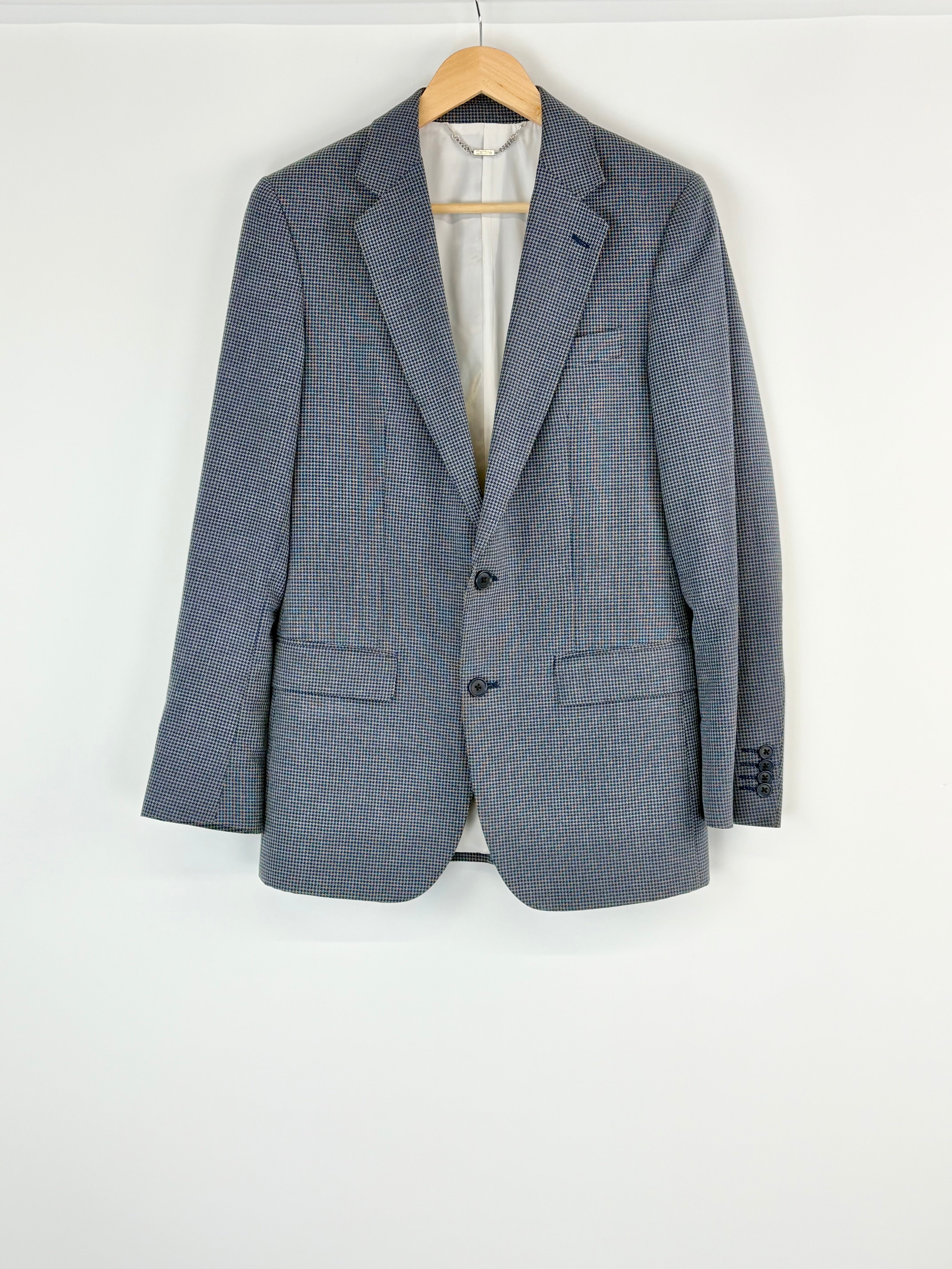 Calibre Blue Micro-Pattern Wool-Blend 2pc Suit - 36/28