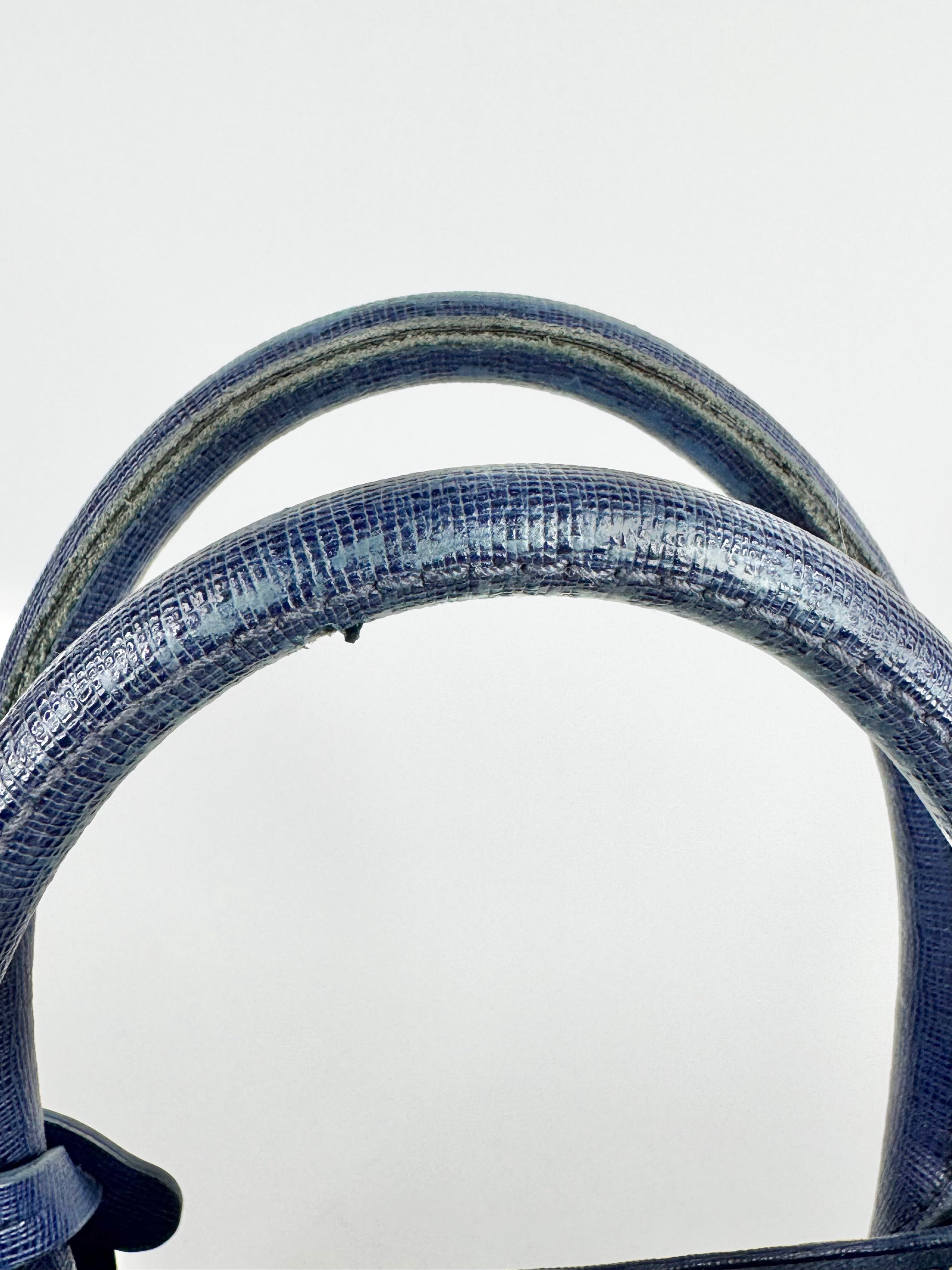 Furla Phalo Blue Leather Handbag