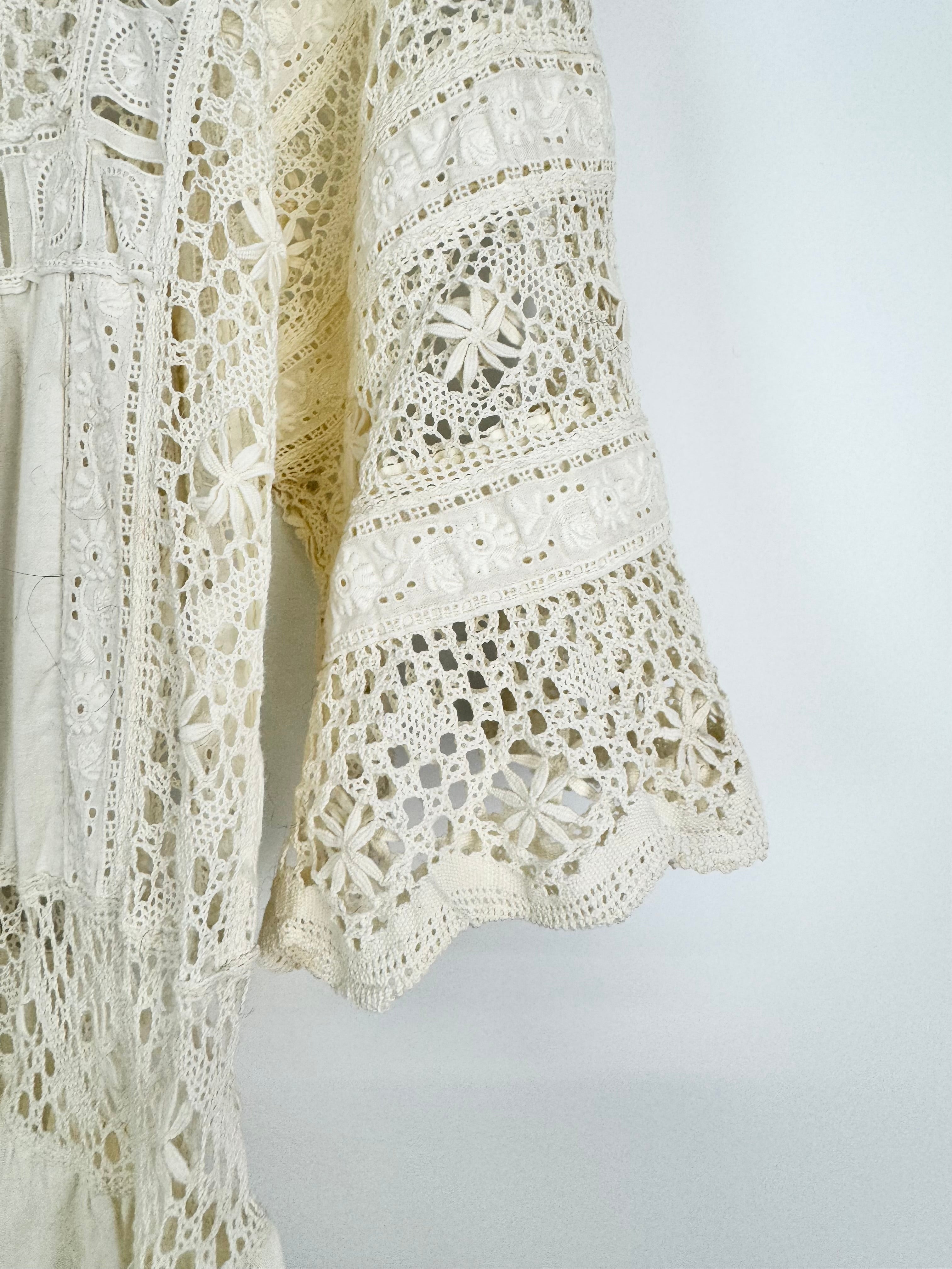 Vintage Edwardian Inspired Heirloom Lace Dress - AU12/14