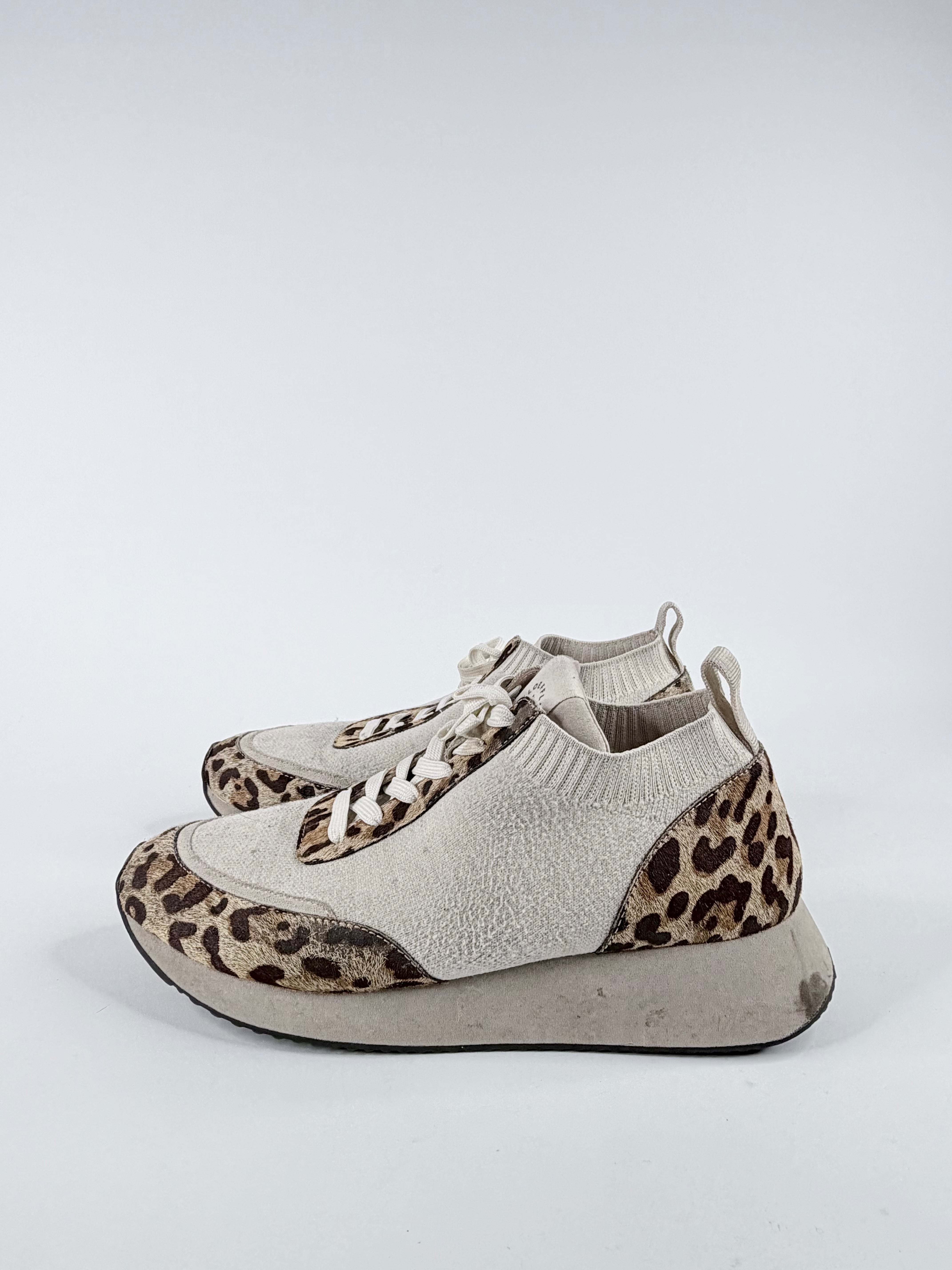 Loeffler Randall ‘Remi’ Leopard-Print Lace-Up Sneakers - EU39