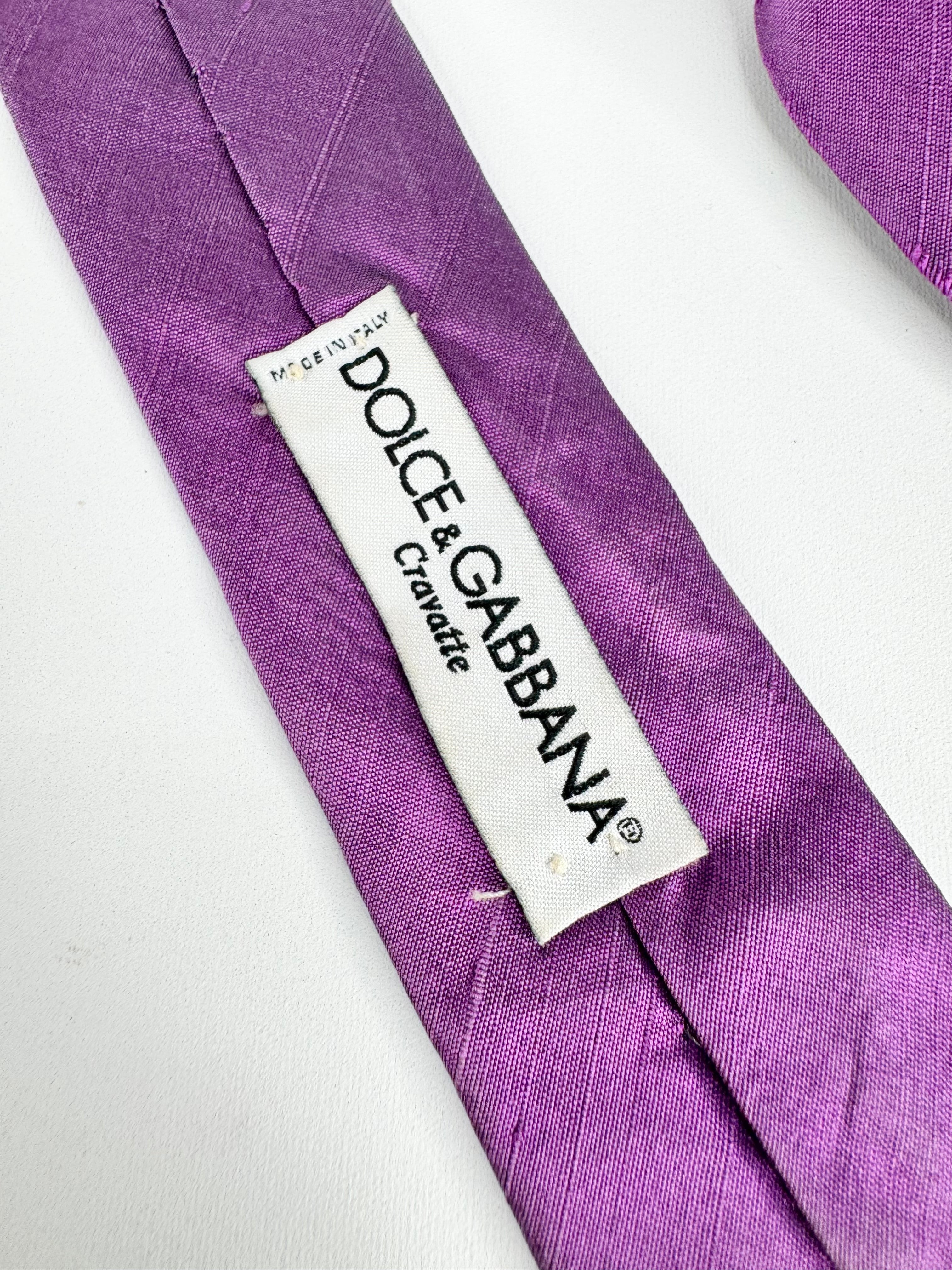 Dolce & Gabbana Violet Raw Silk Tie