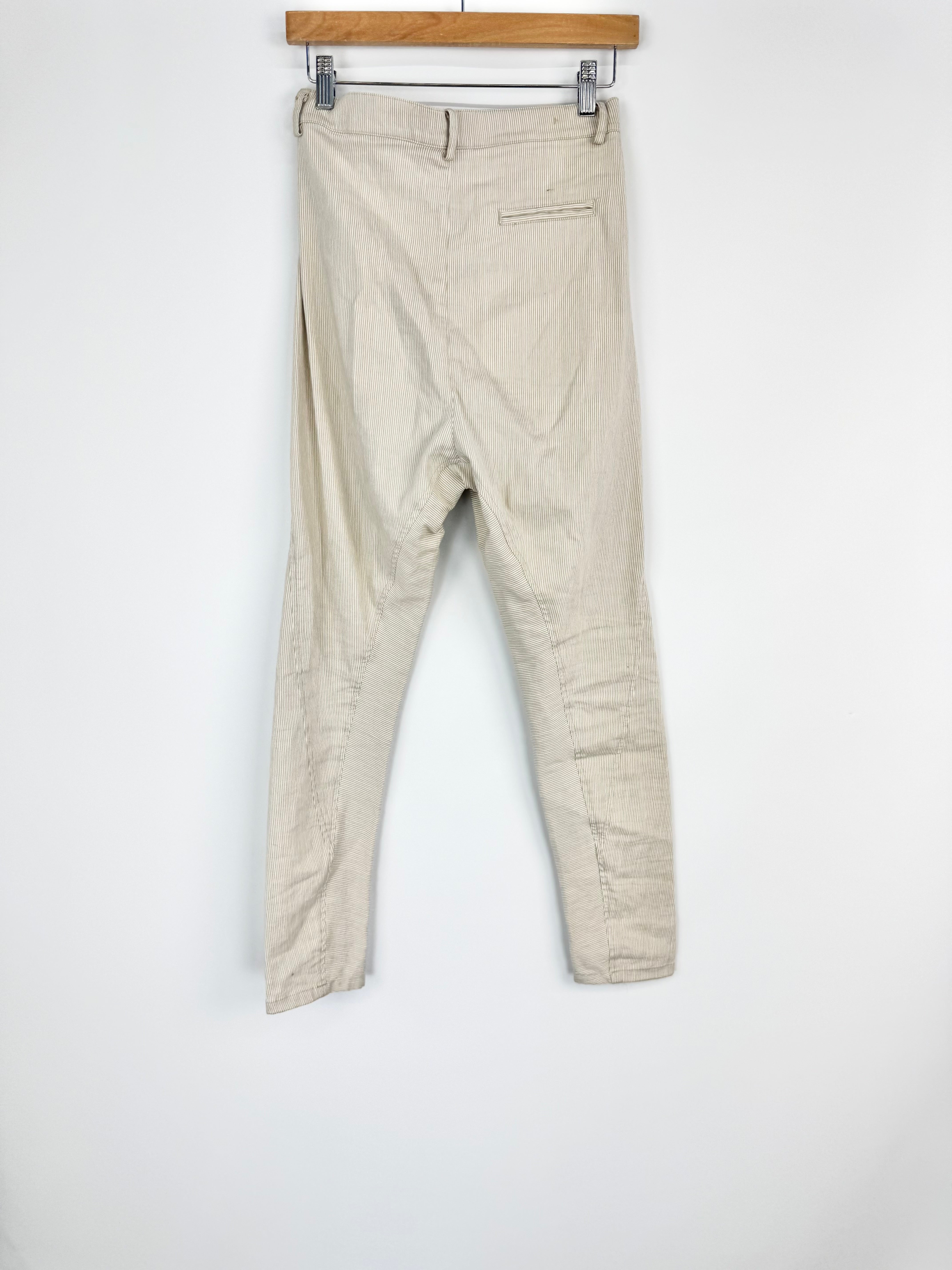 Scanlan Theodore Striped Stone/White Slacks - AU6
