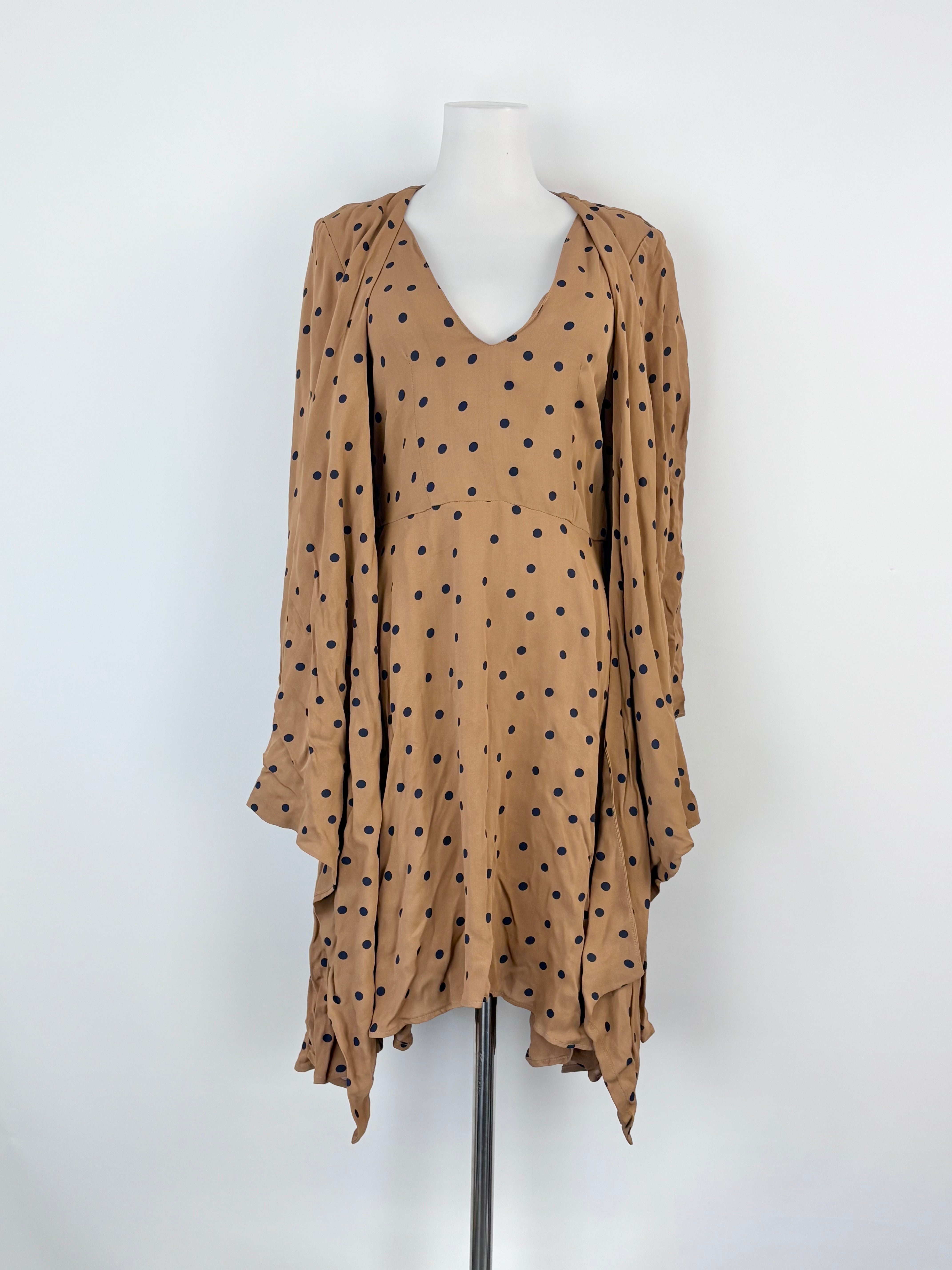 Paper London Macchiato Polka Dot Mini Dress - AU10
