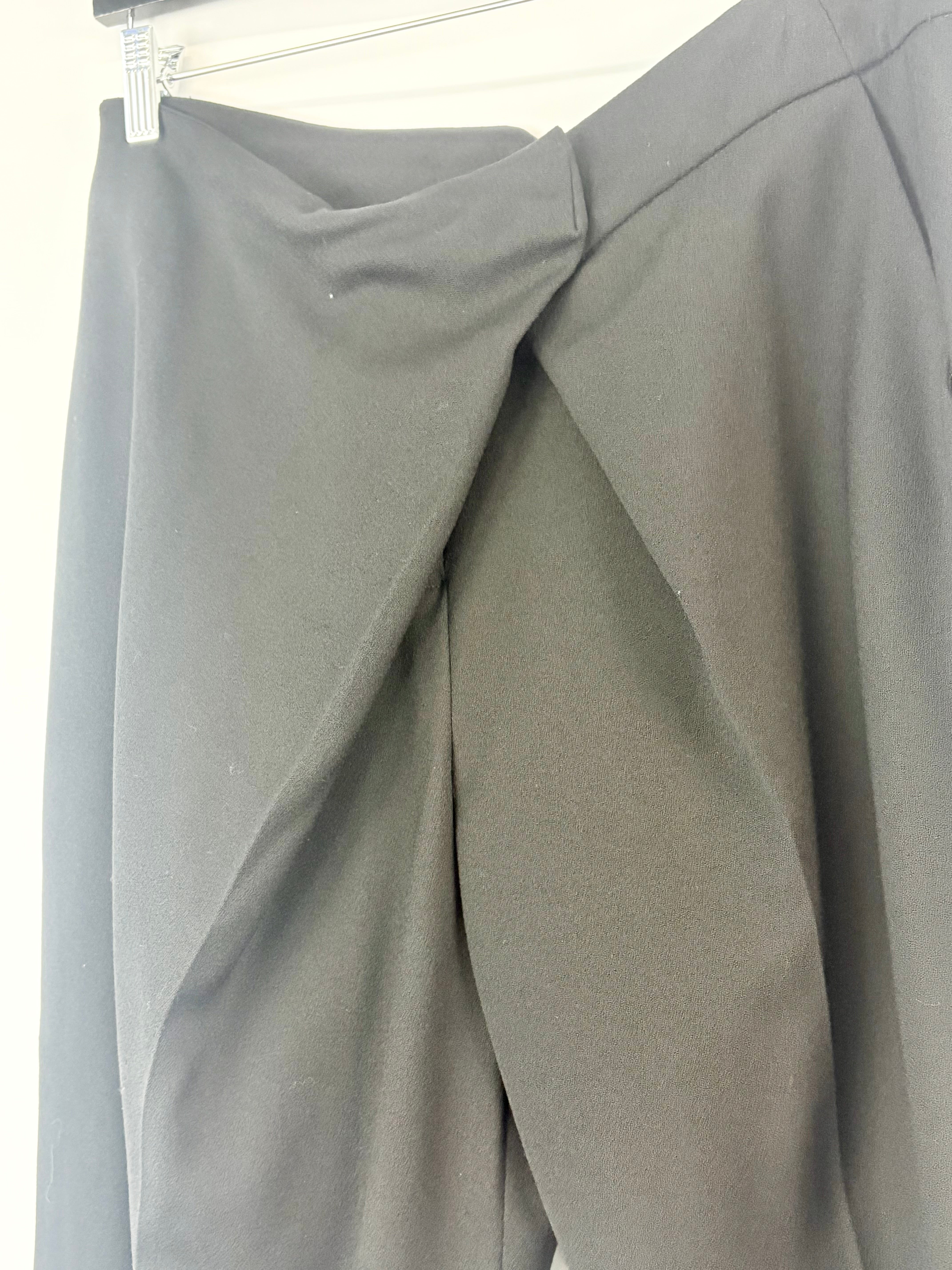 Nicholas Black Wool Zip-Leg Trousers - AU10