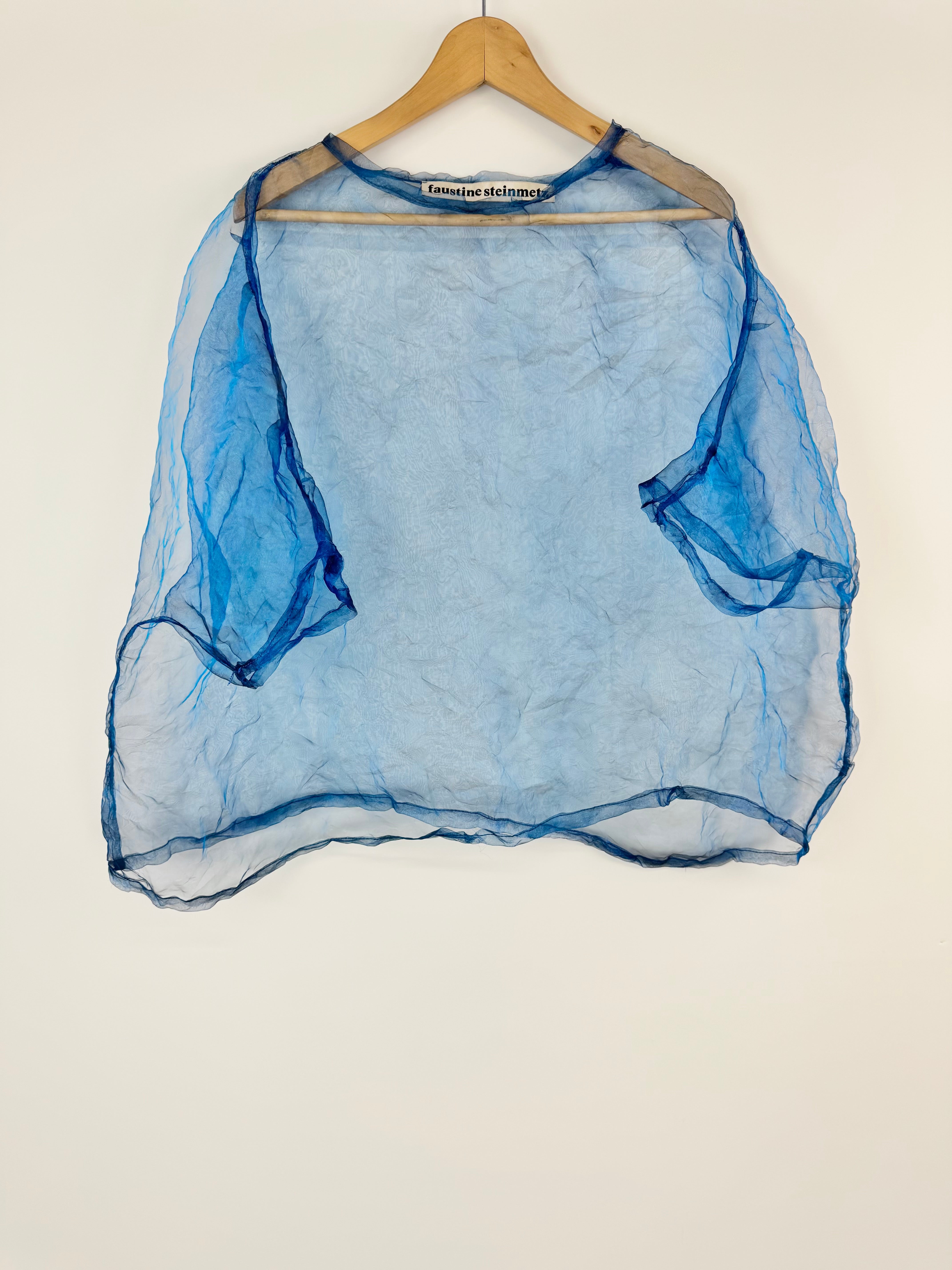 Faustine Steinmetz Cobalt Sheer Top - AU8/10