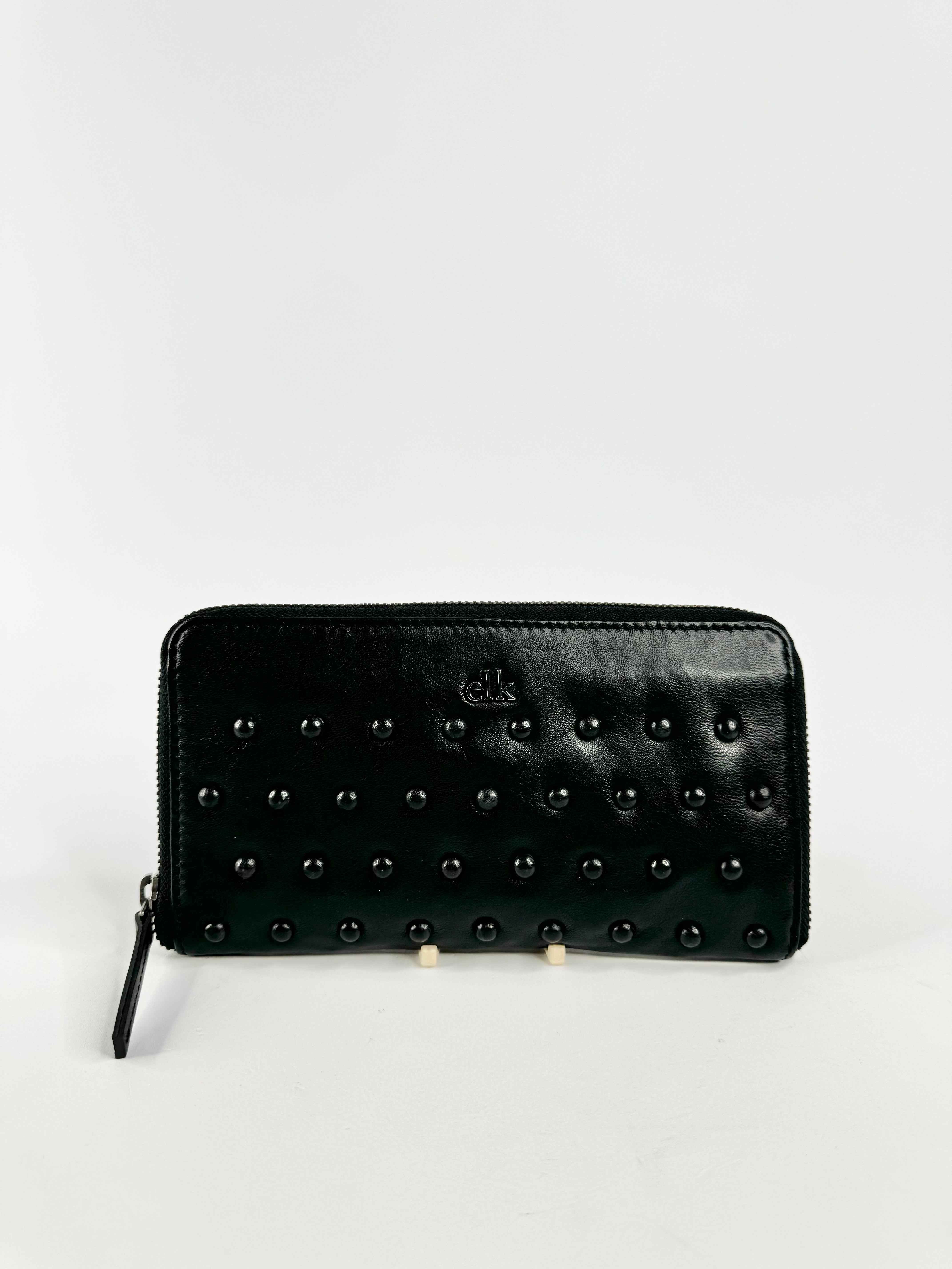 Elk Black Sable Large Studded Wallet NWT