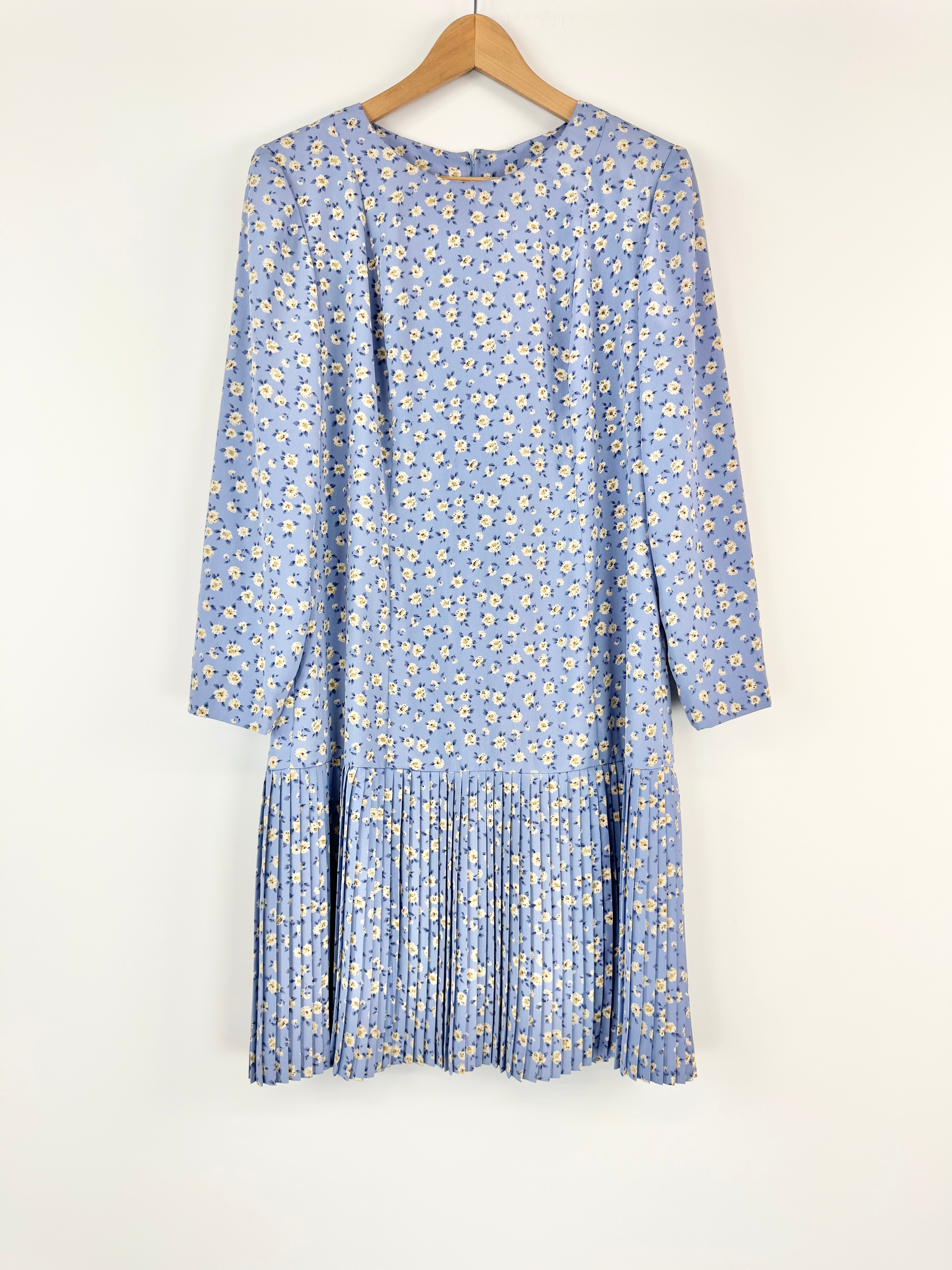 Vintage Handmade Blue Floral Dress - AU10/23