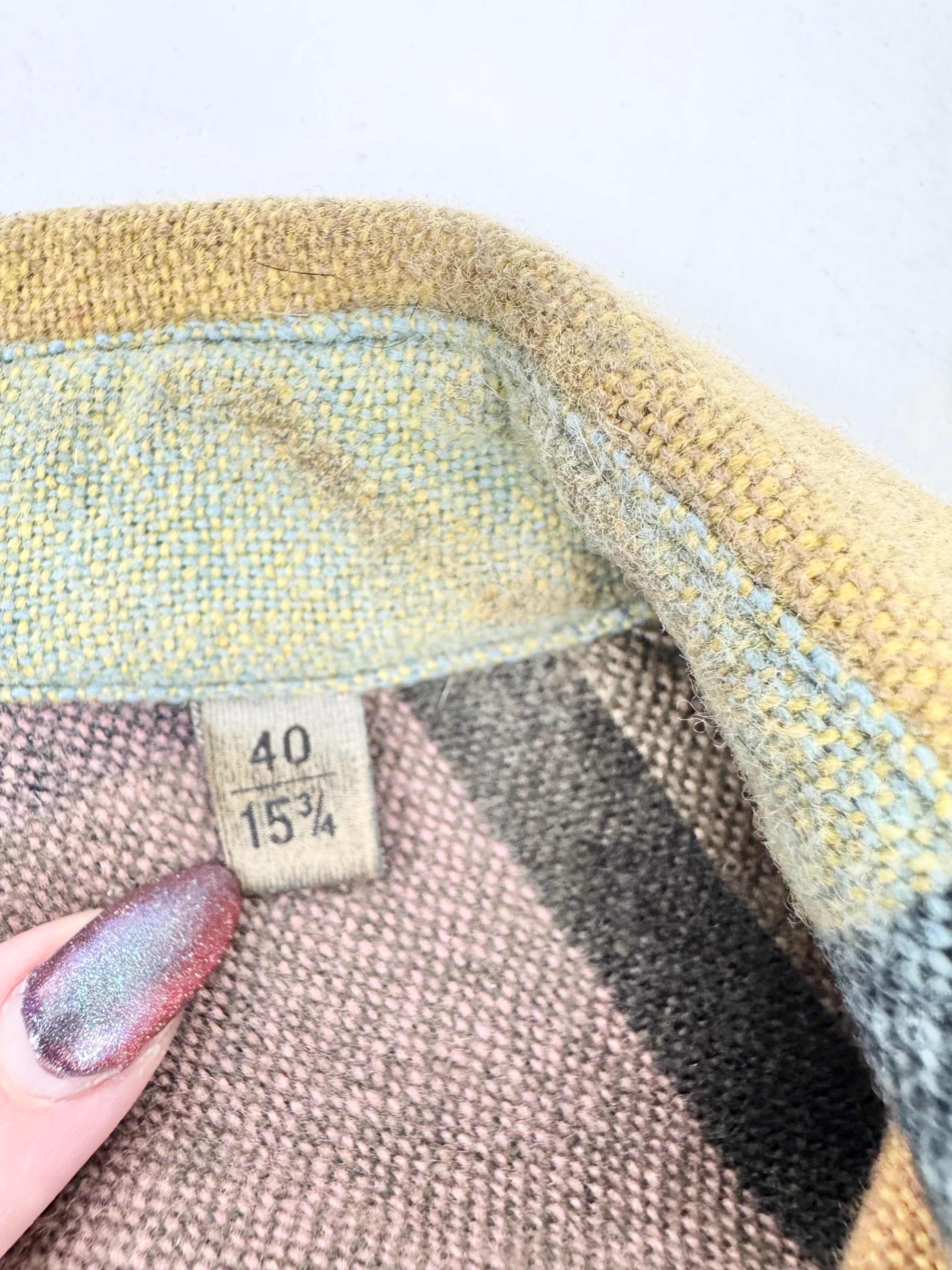 Bottega Veneta Multicoloured Plaid Wool Shirt - M/L