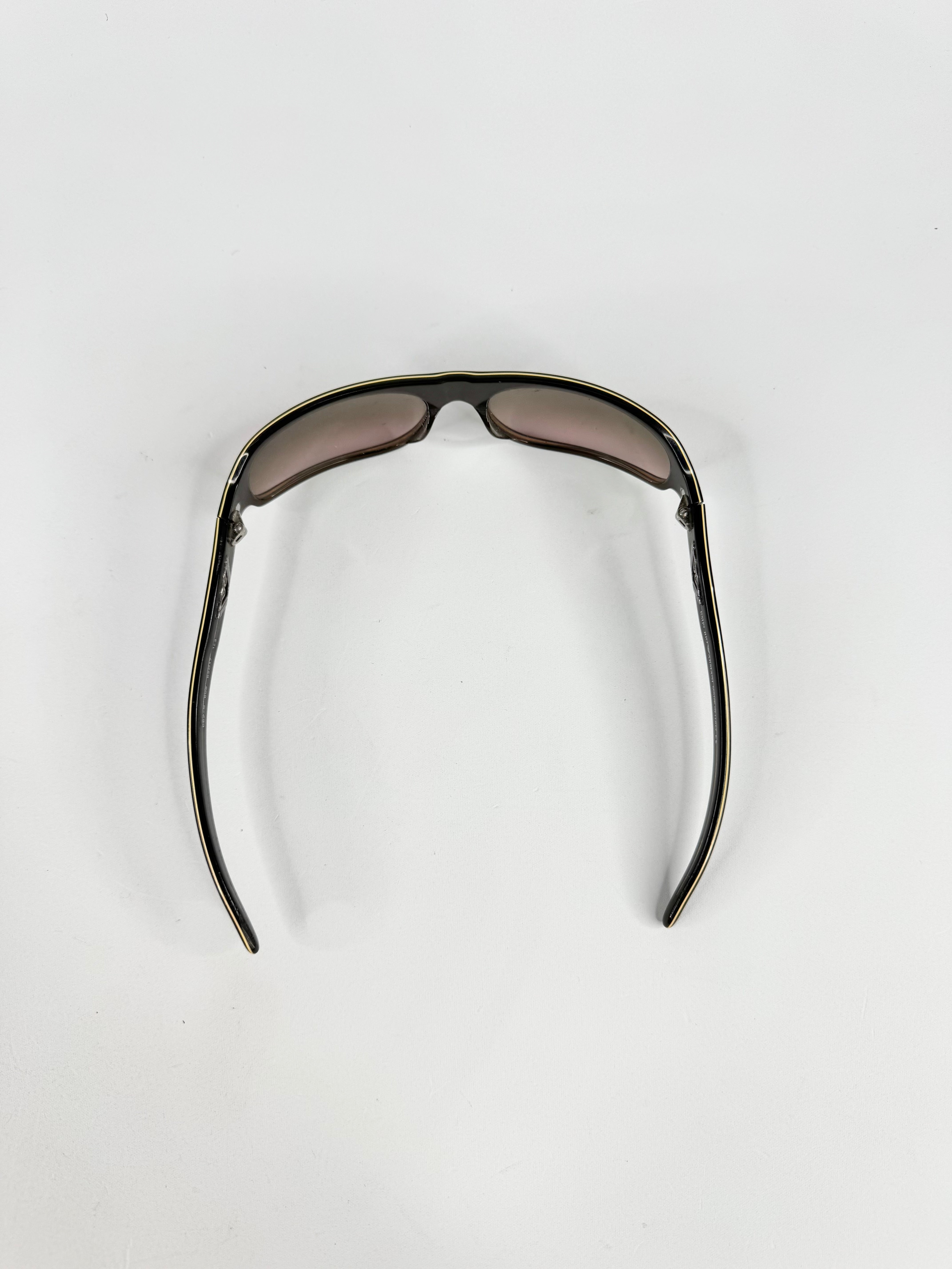 Emporio Armani Dark Burgundy Rectangular Sunglasses