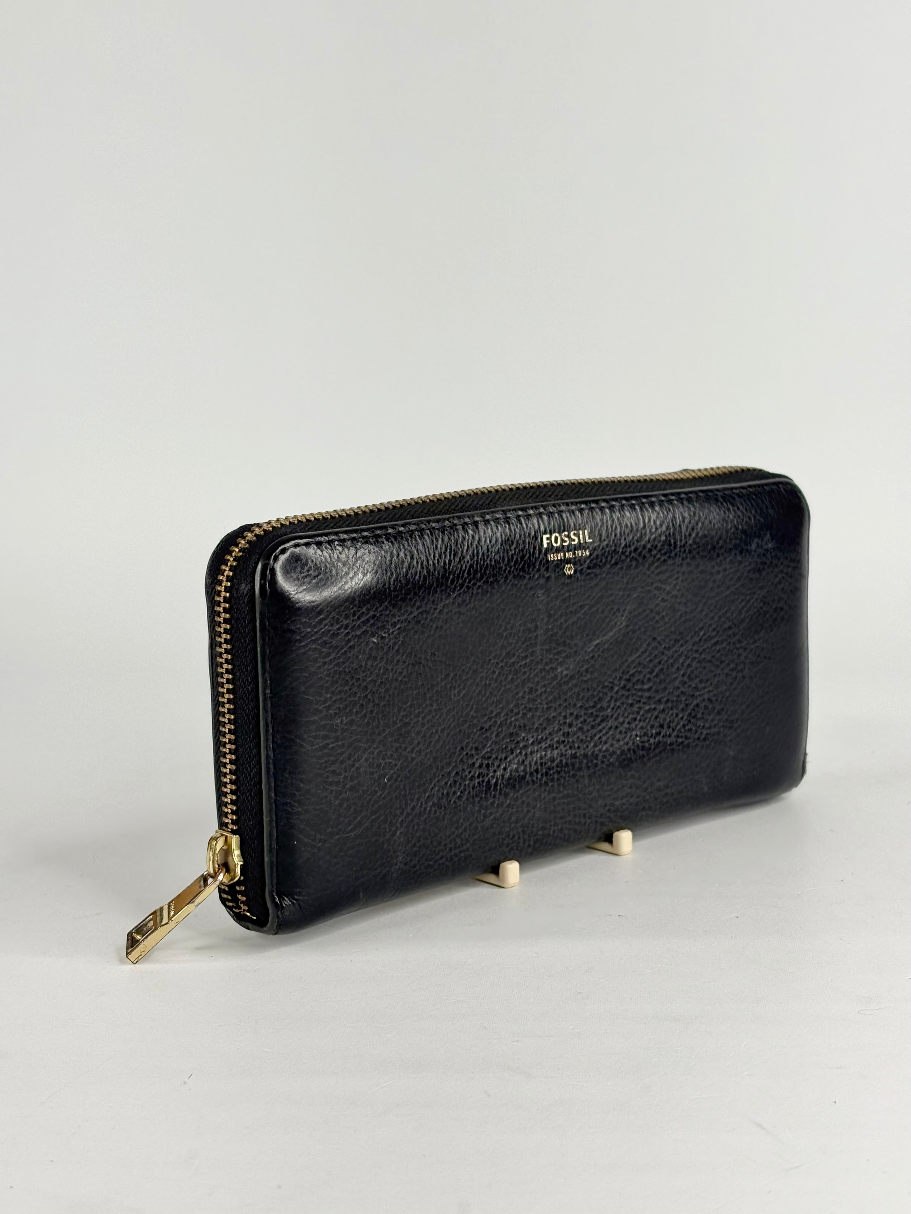 Fossil Black Grained Leather Wallet
