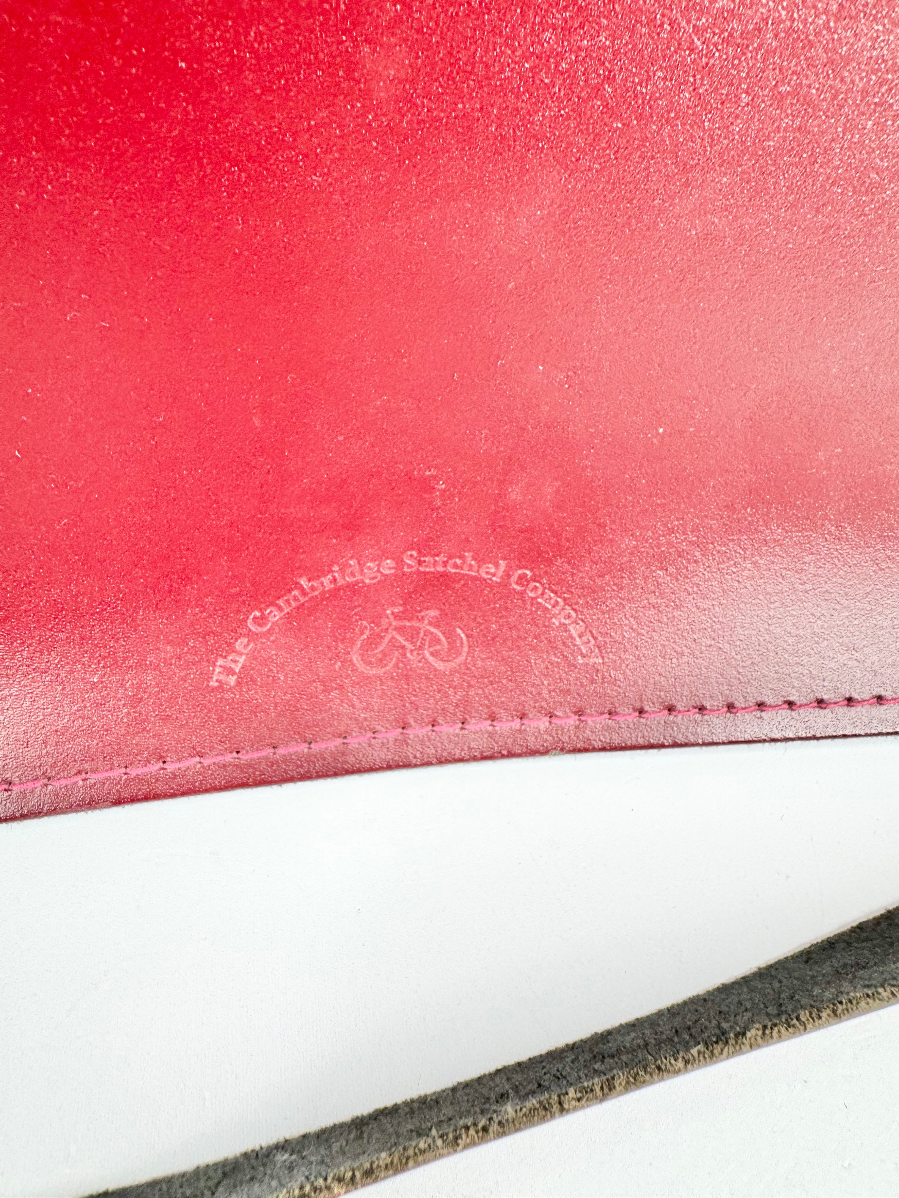 The Cambridge Satchel Company Oxblood Red & Tartan Contrast Messenger Bag