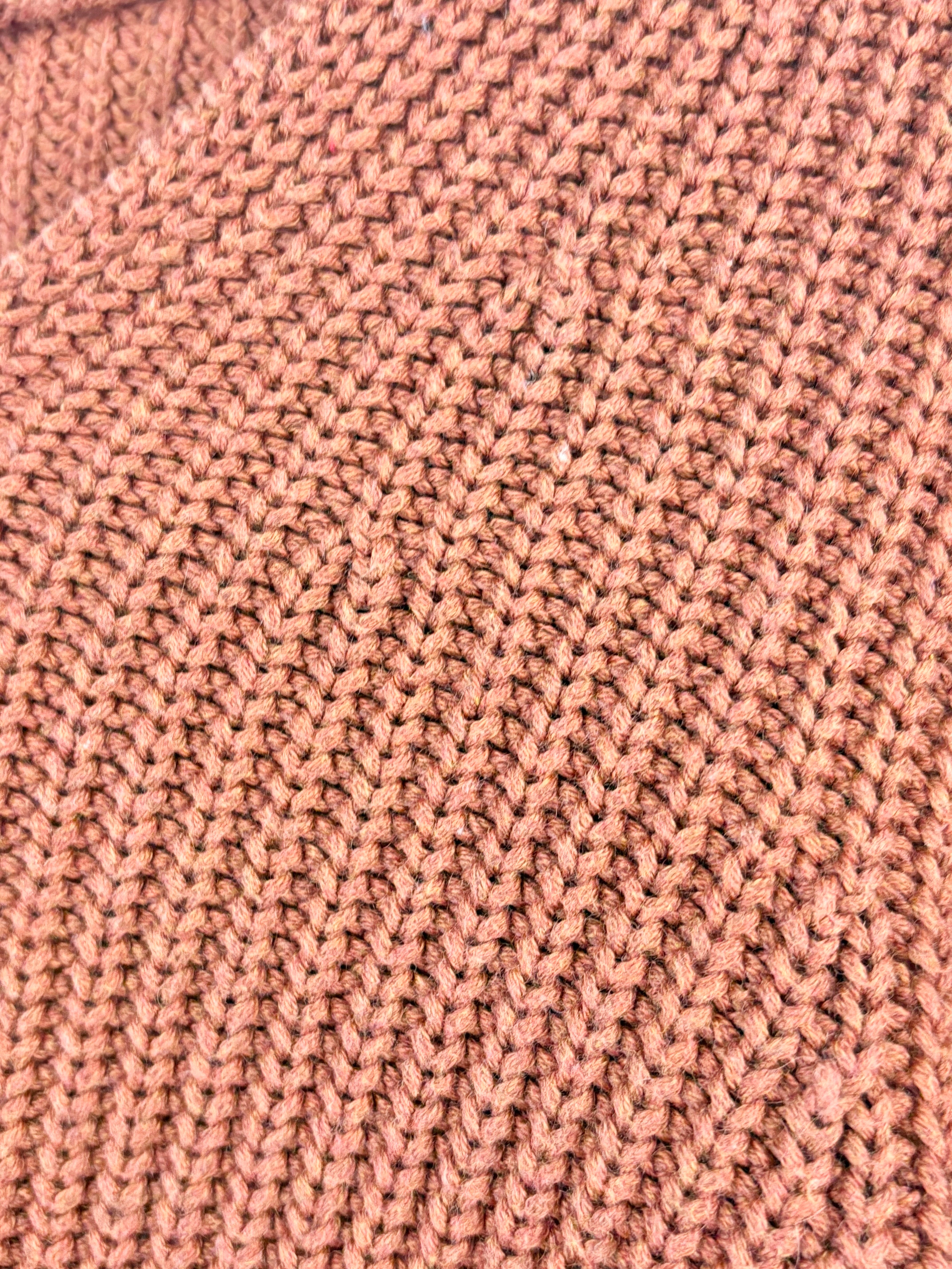 Joslin Rust Micro-Cable Knit Relaxed Sweater - AU6/8