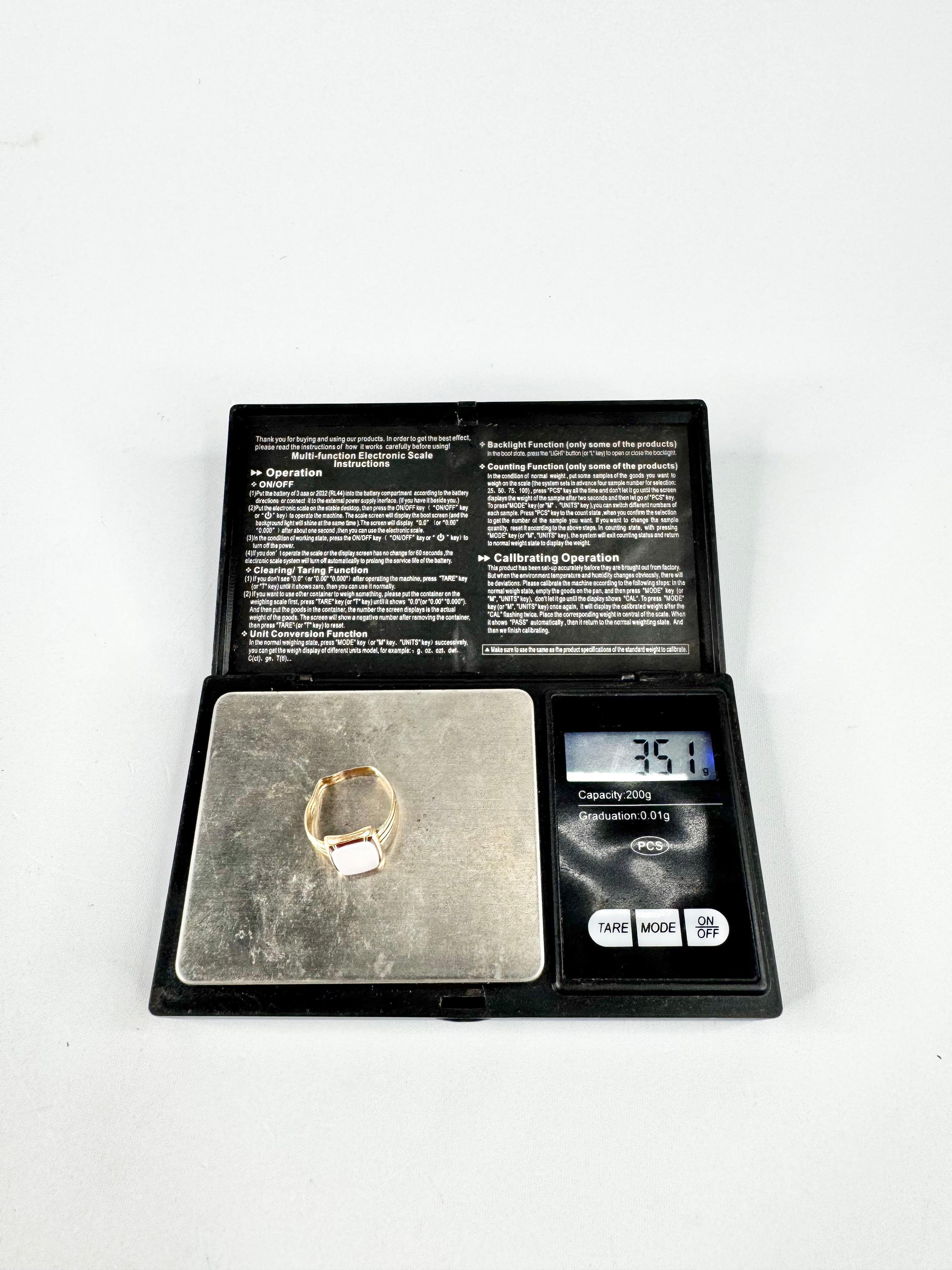 18ct Gold & Sardonyx Rectangular Ring