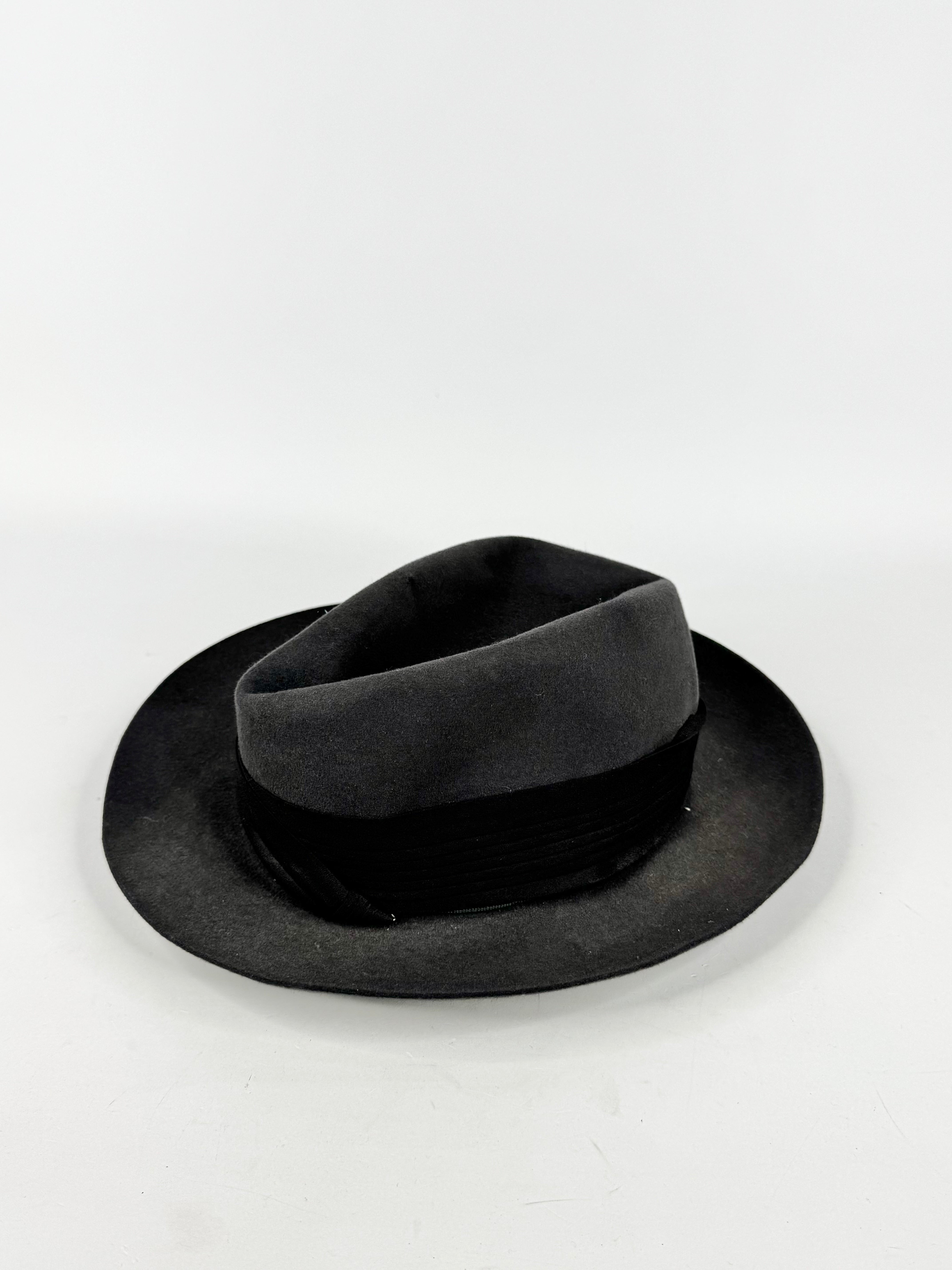 Akubra Grey Felt Fur Fedora - 56