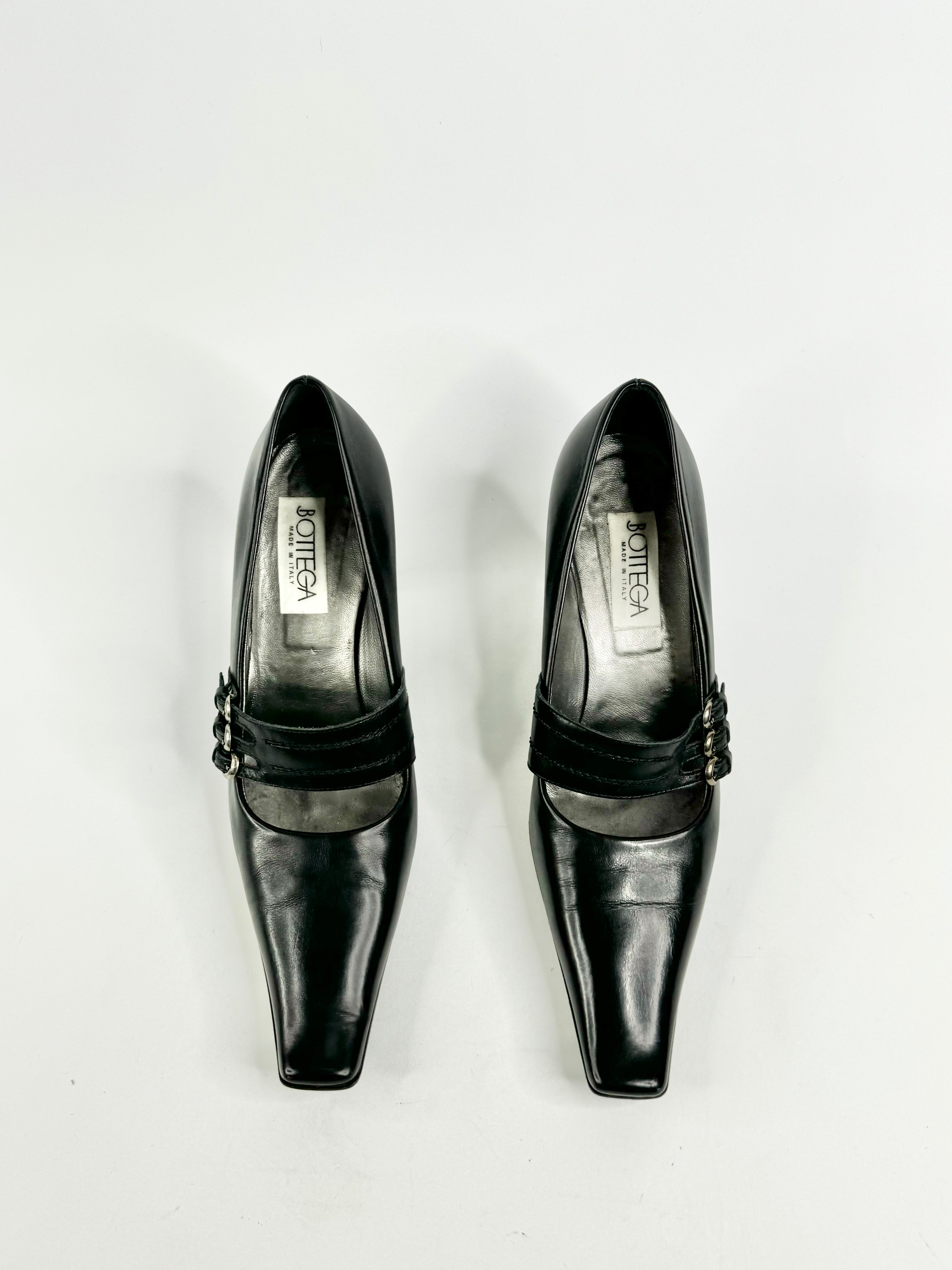 Vintage Bottega Pointed Toe Mary Janes - EU40.5