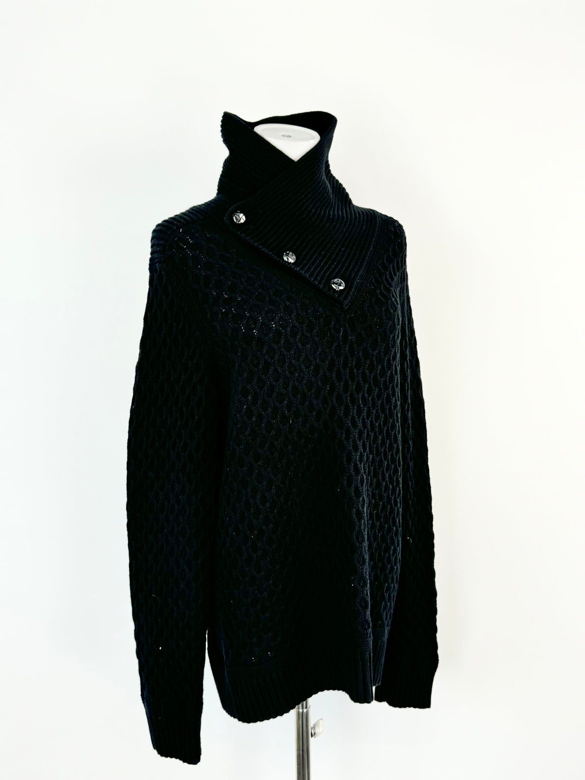 Armani Exchange Black Wool Jumper - L