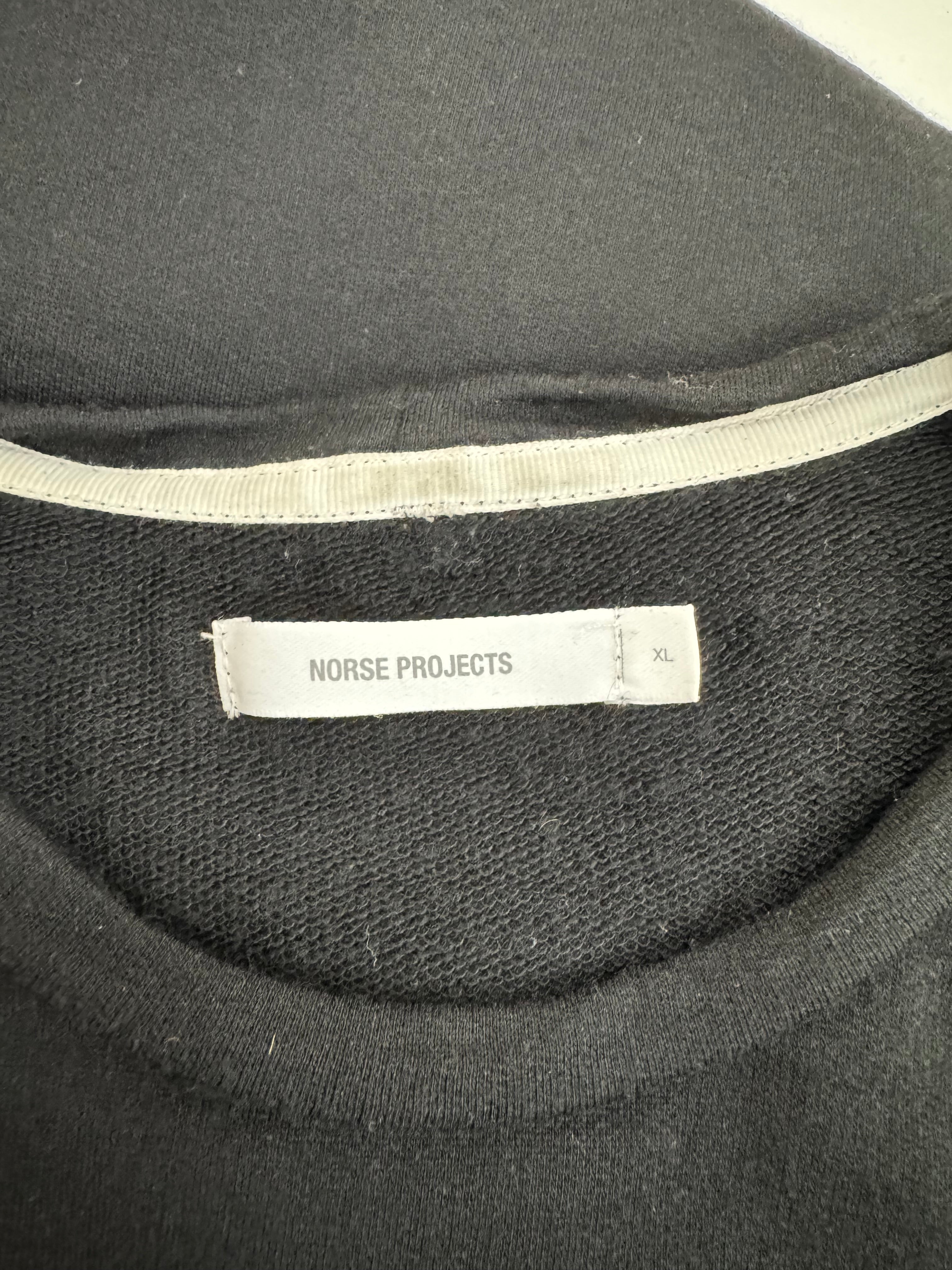Norse Projects Black Merino Wool Long Sleeve Top - XL