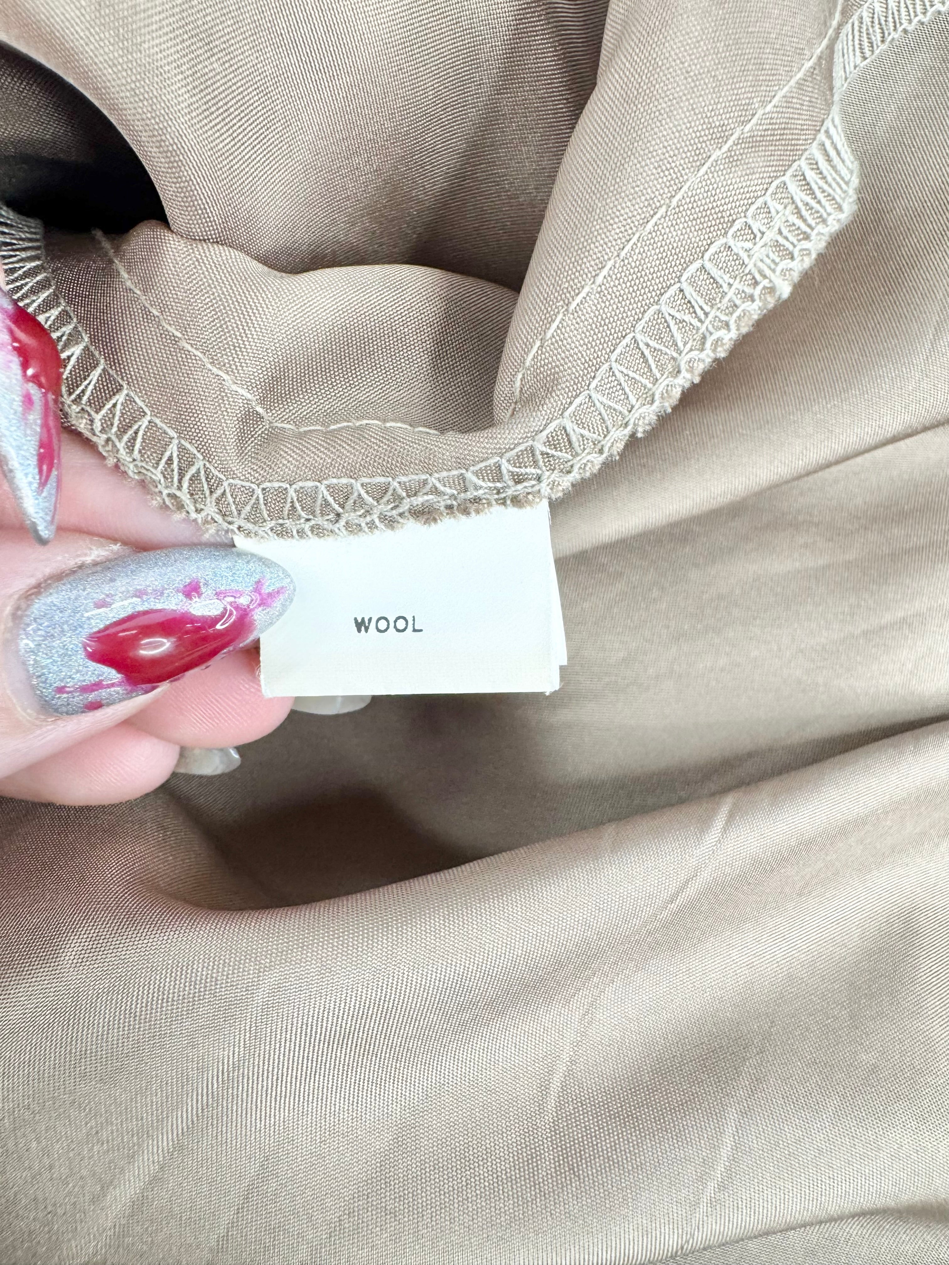 State of Grace Black & Champagne Striped Wool Cocktail Dress - AU8/10