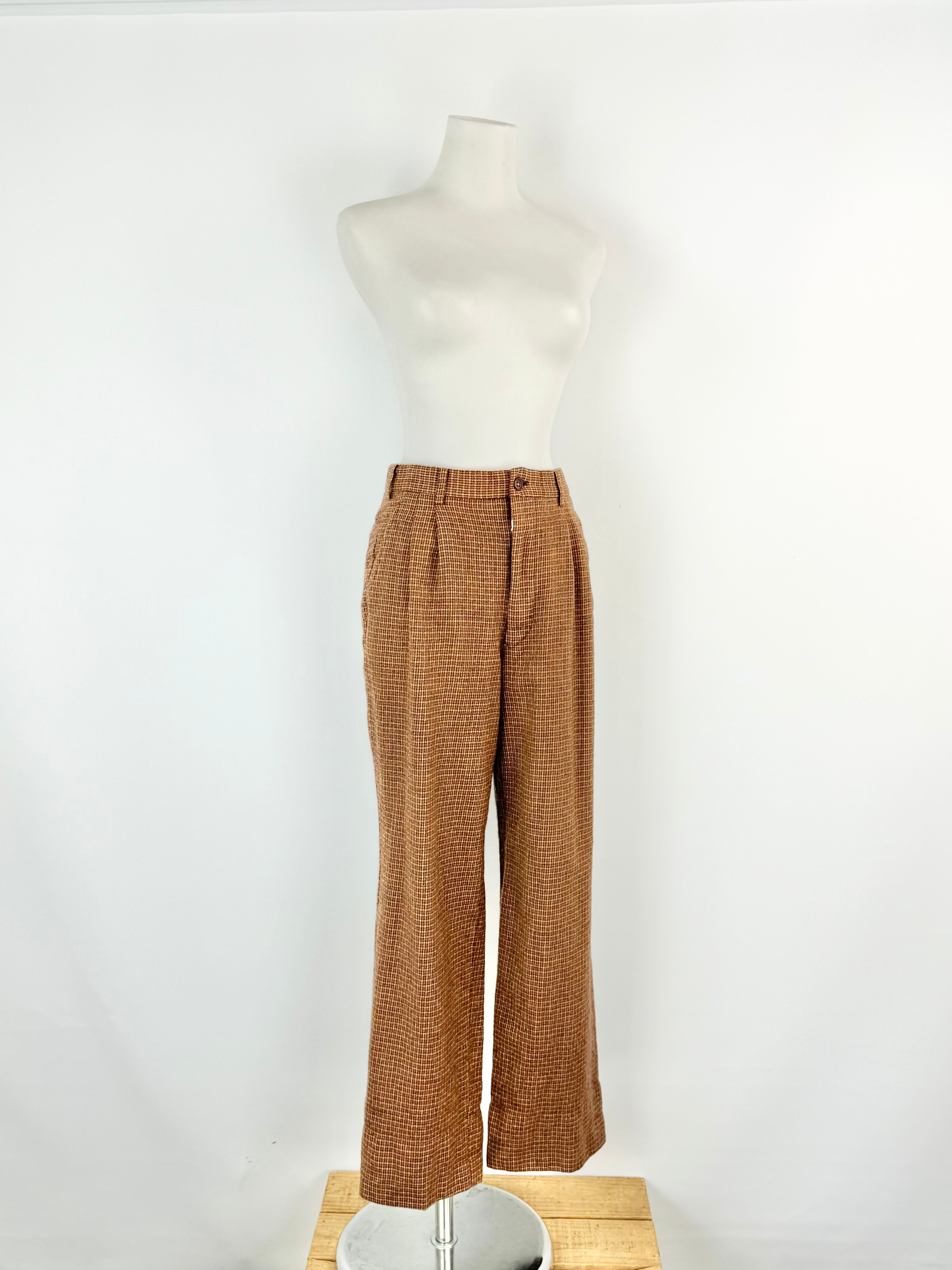 Karl Helmut Plaid Wool Slacks - AU6