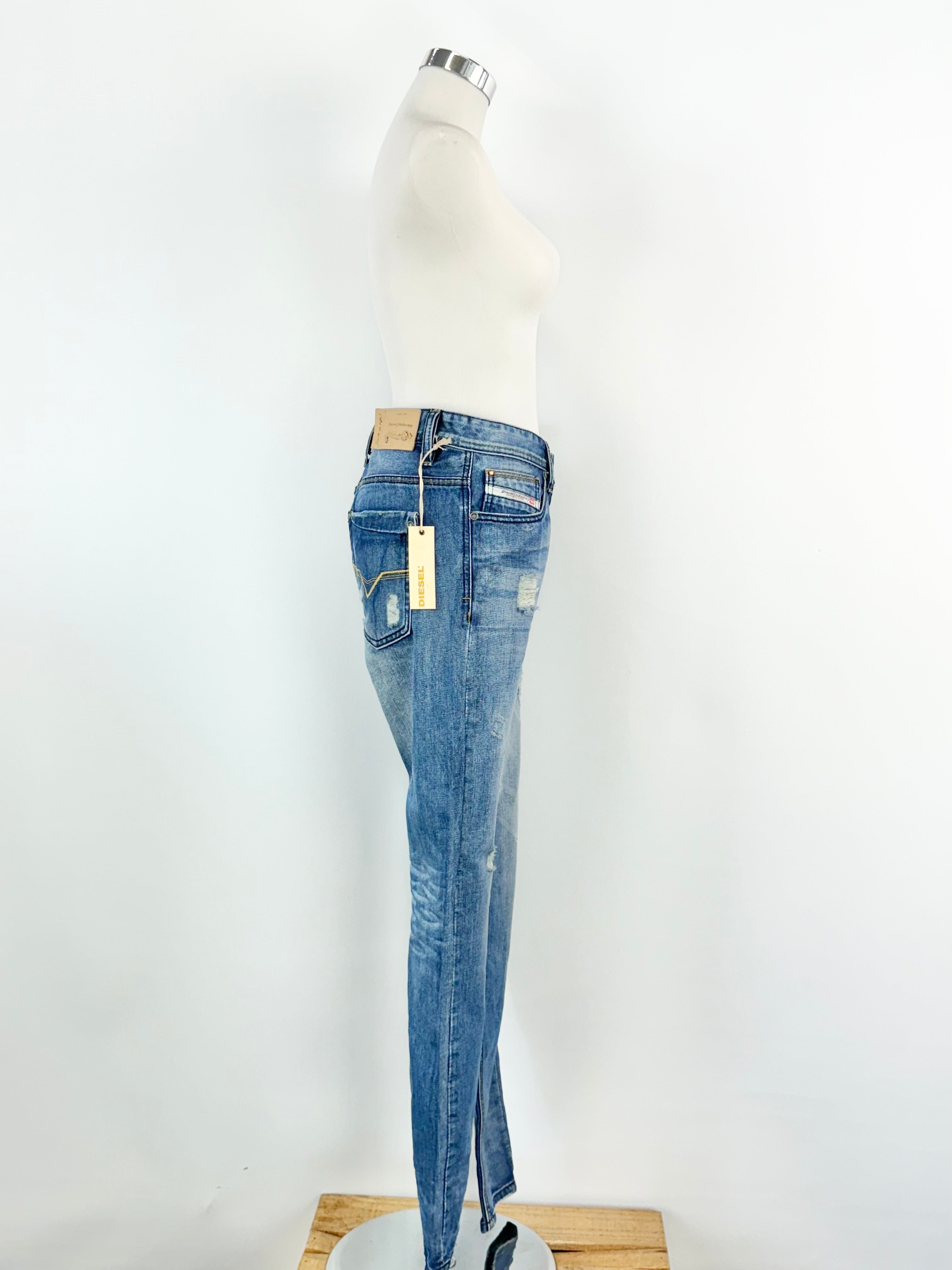 Diesel Blue Rip Skinny Jeans NWT - 32