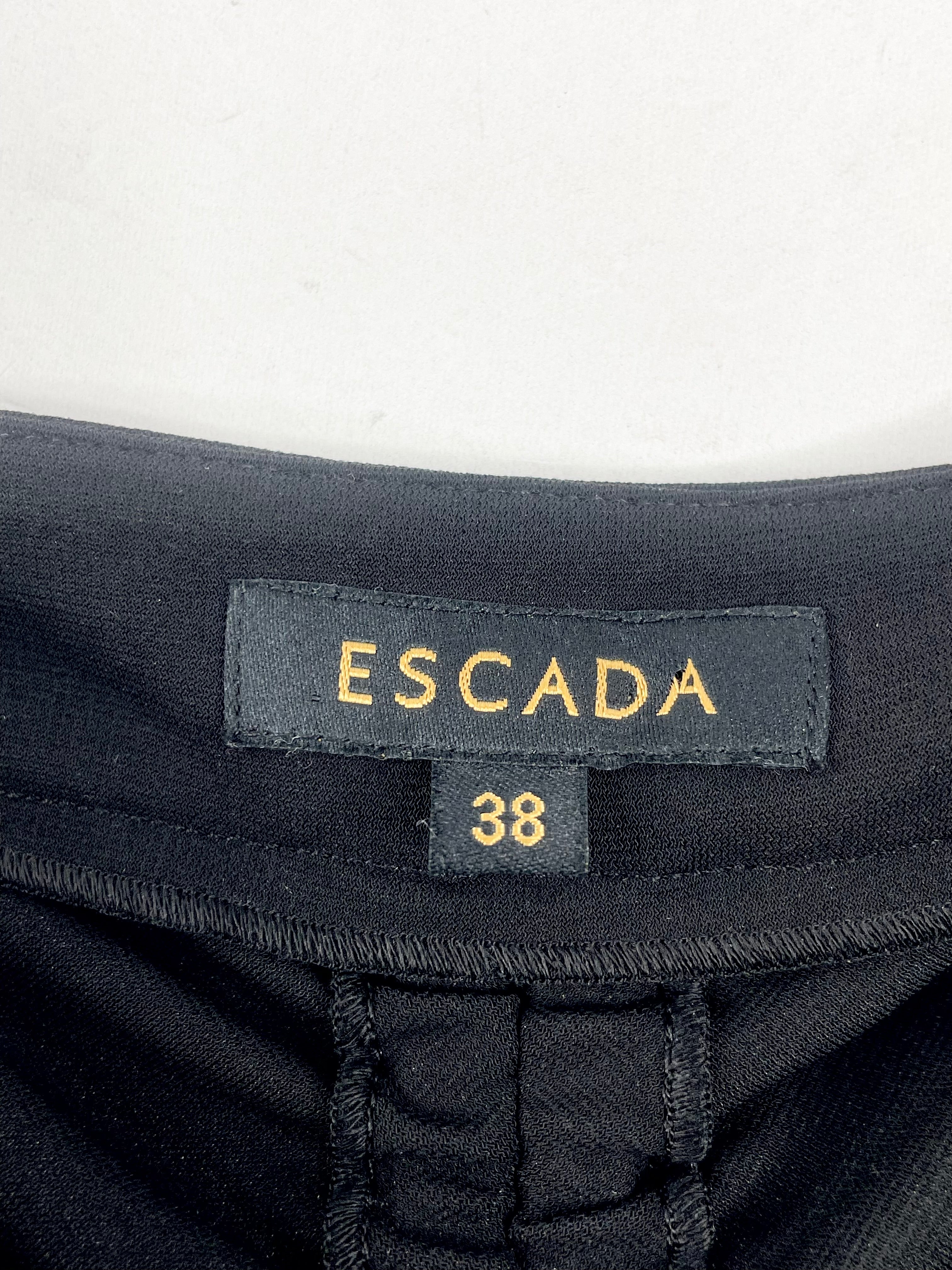 Escada Black Zip-Up Sheath Midi Dress - AU10