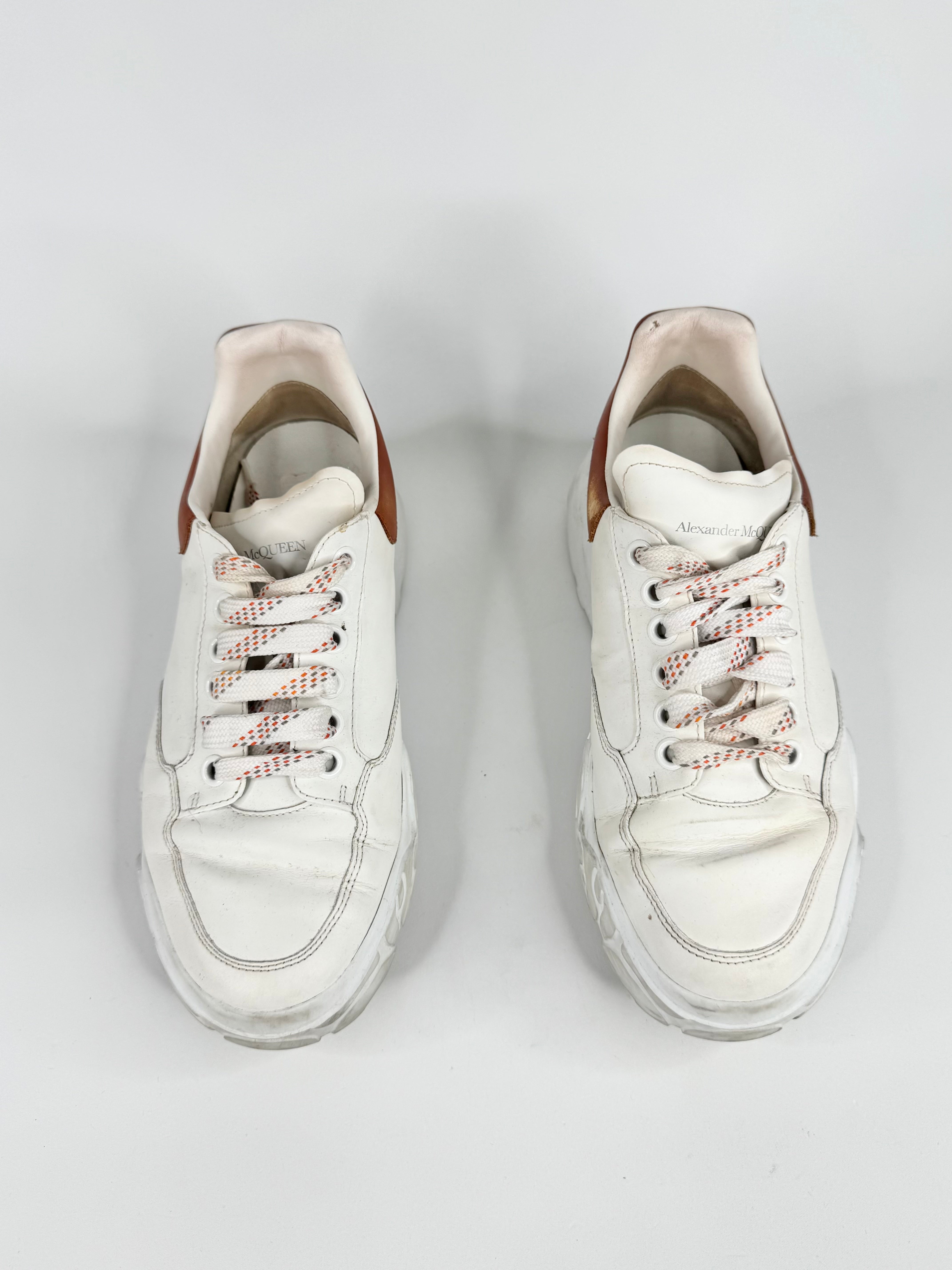 Alexander McQueen White & Tan Oversized Sneakers - EU40