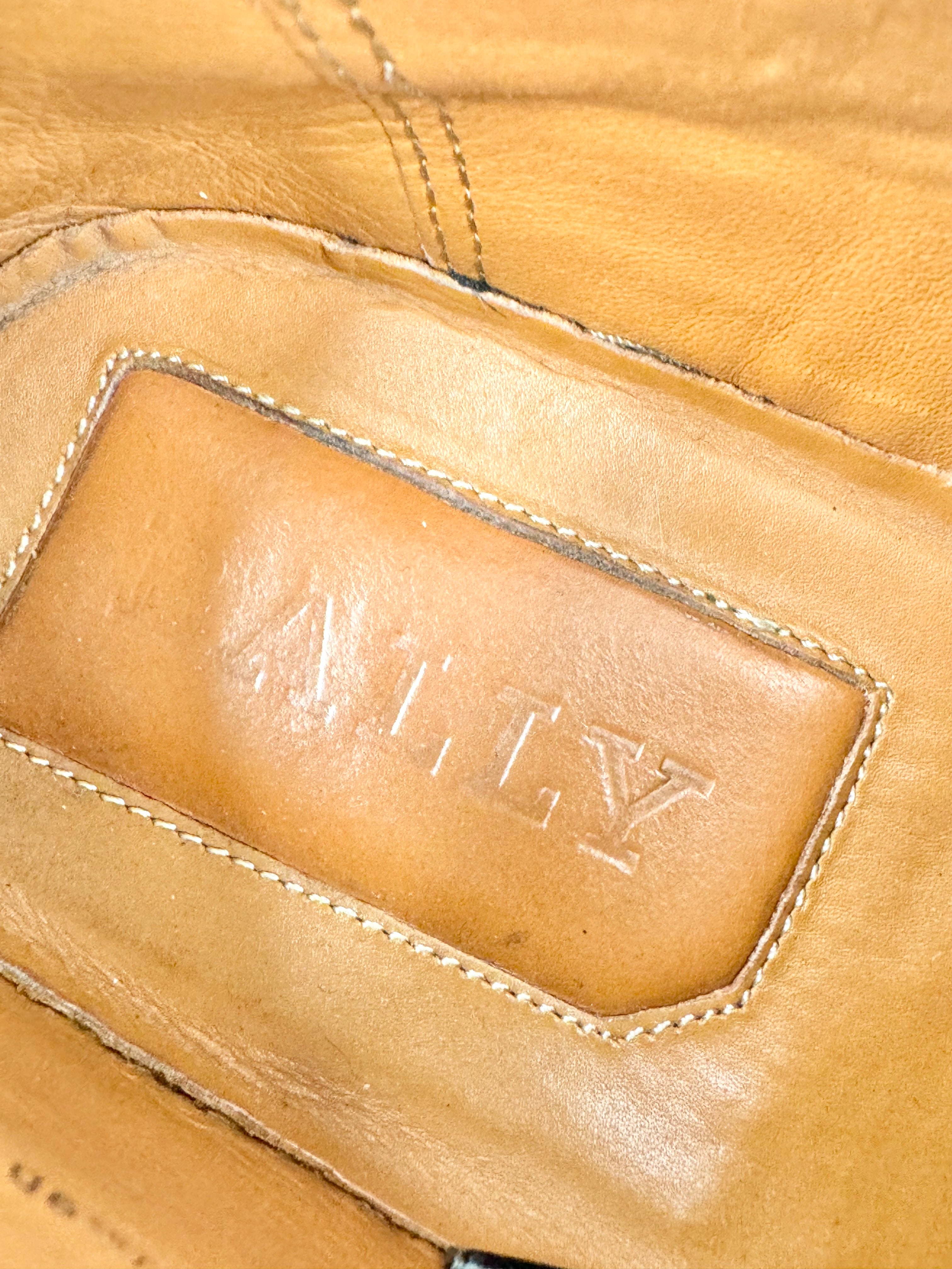 Bally Navy Blue Brogue Leather Sneakers - US9D