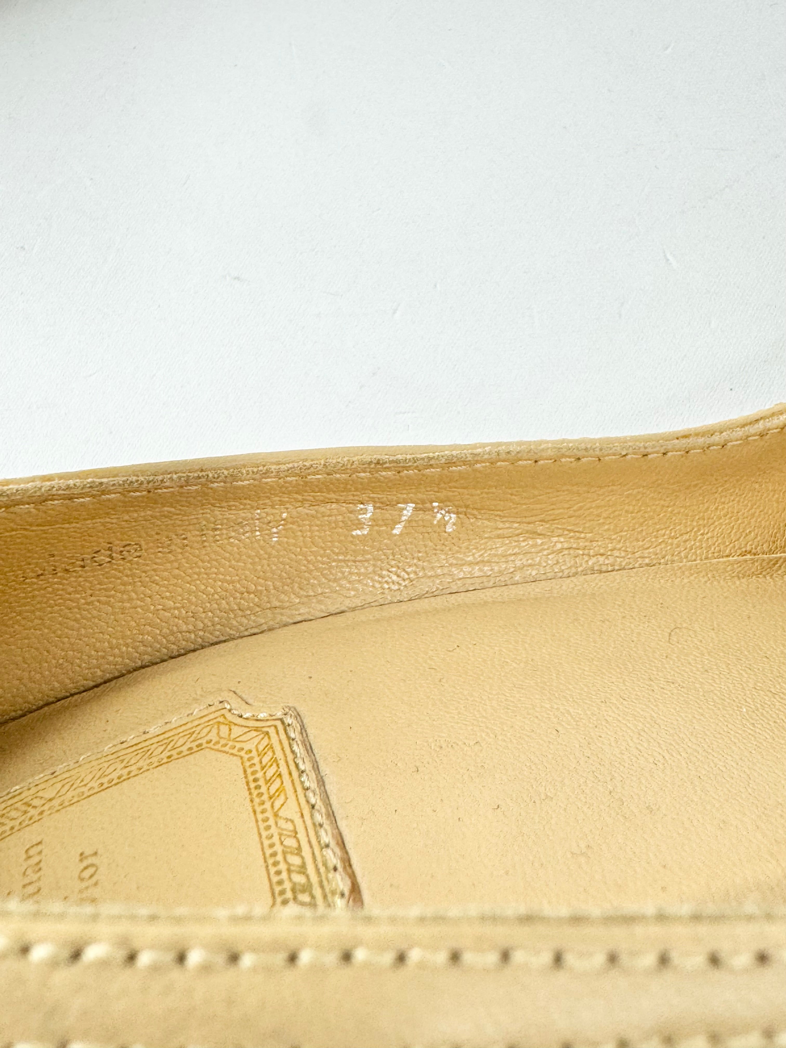 Christian Dior Wheaten Woven Stilettos - EU37.5