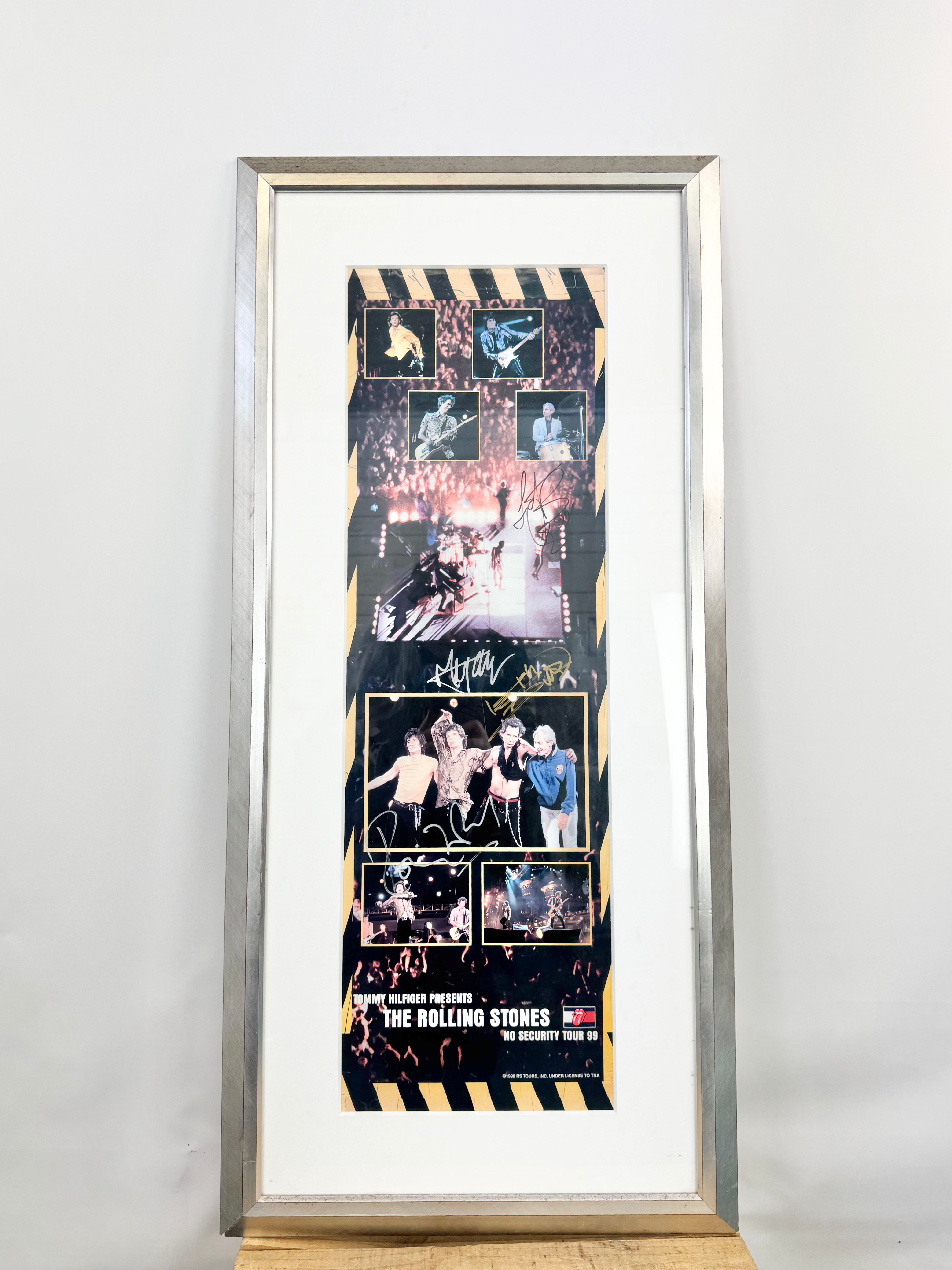 The Rolling Stoned Signed & Framed 1999 Rolling Stones 'No Security' Tour Poster