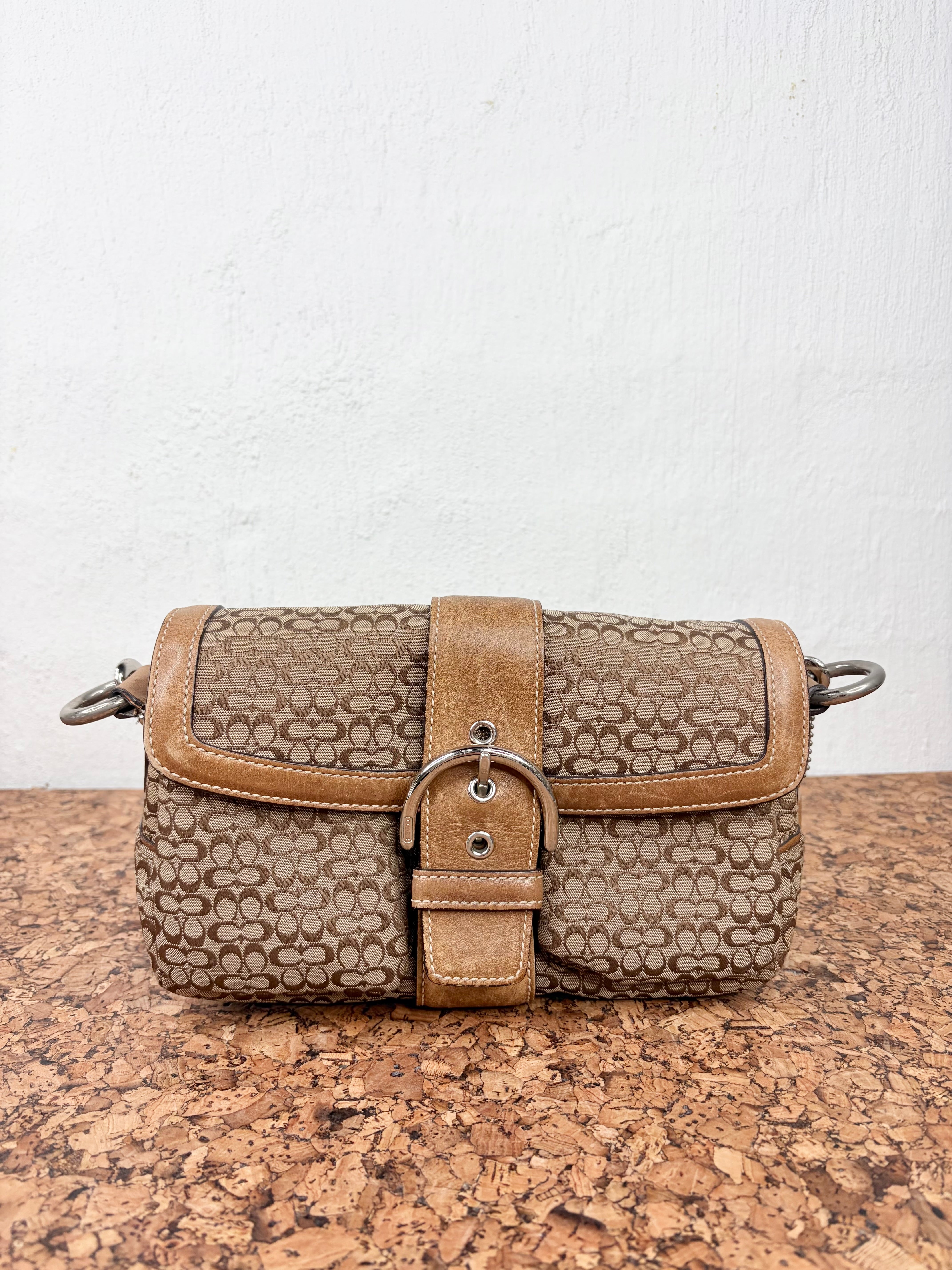 Coach Tan Monogram Crossbody Bag
