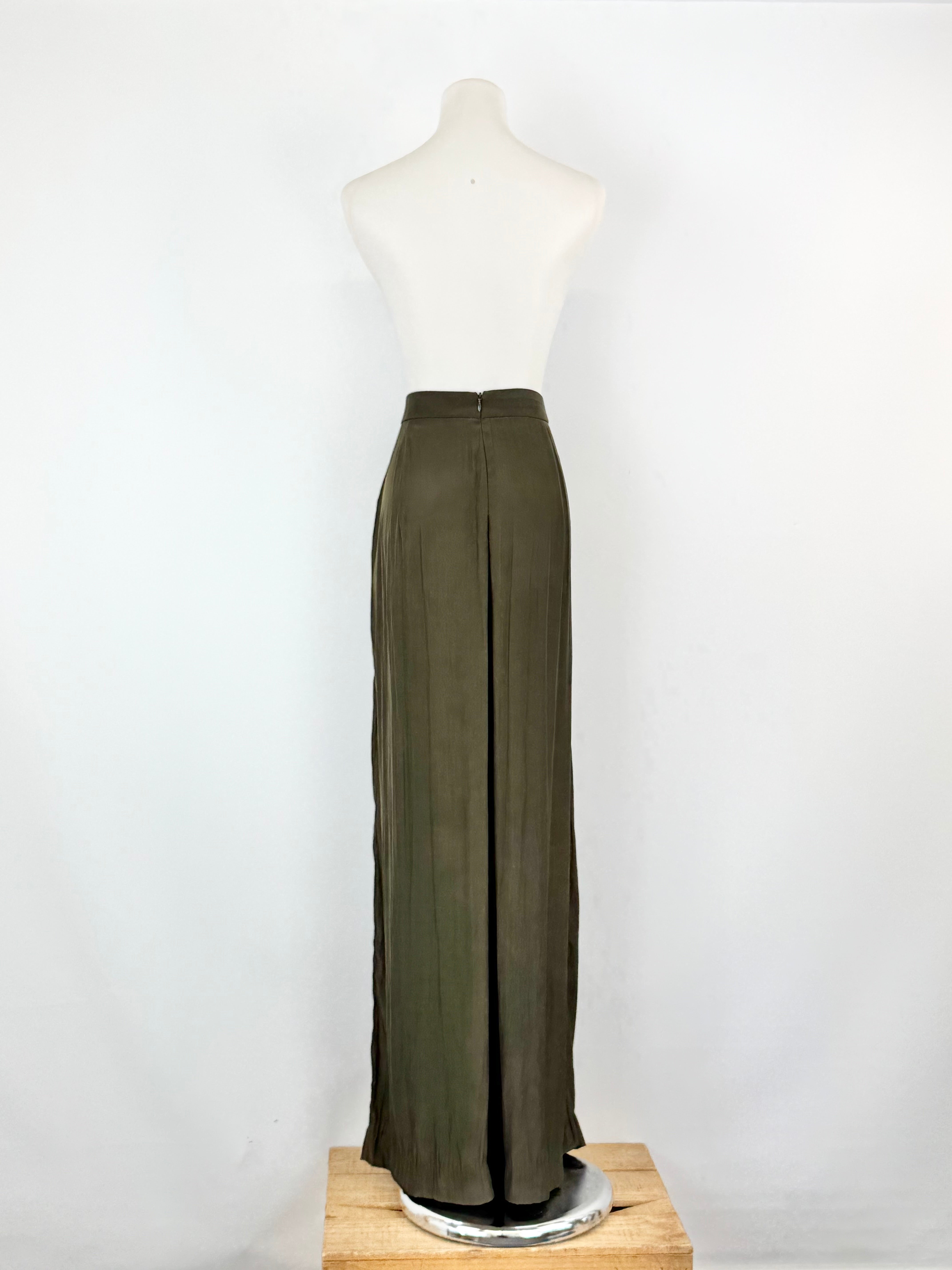 Morrison Olive Green Wide Leg Slacks - AU10/12