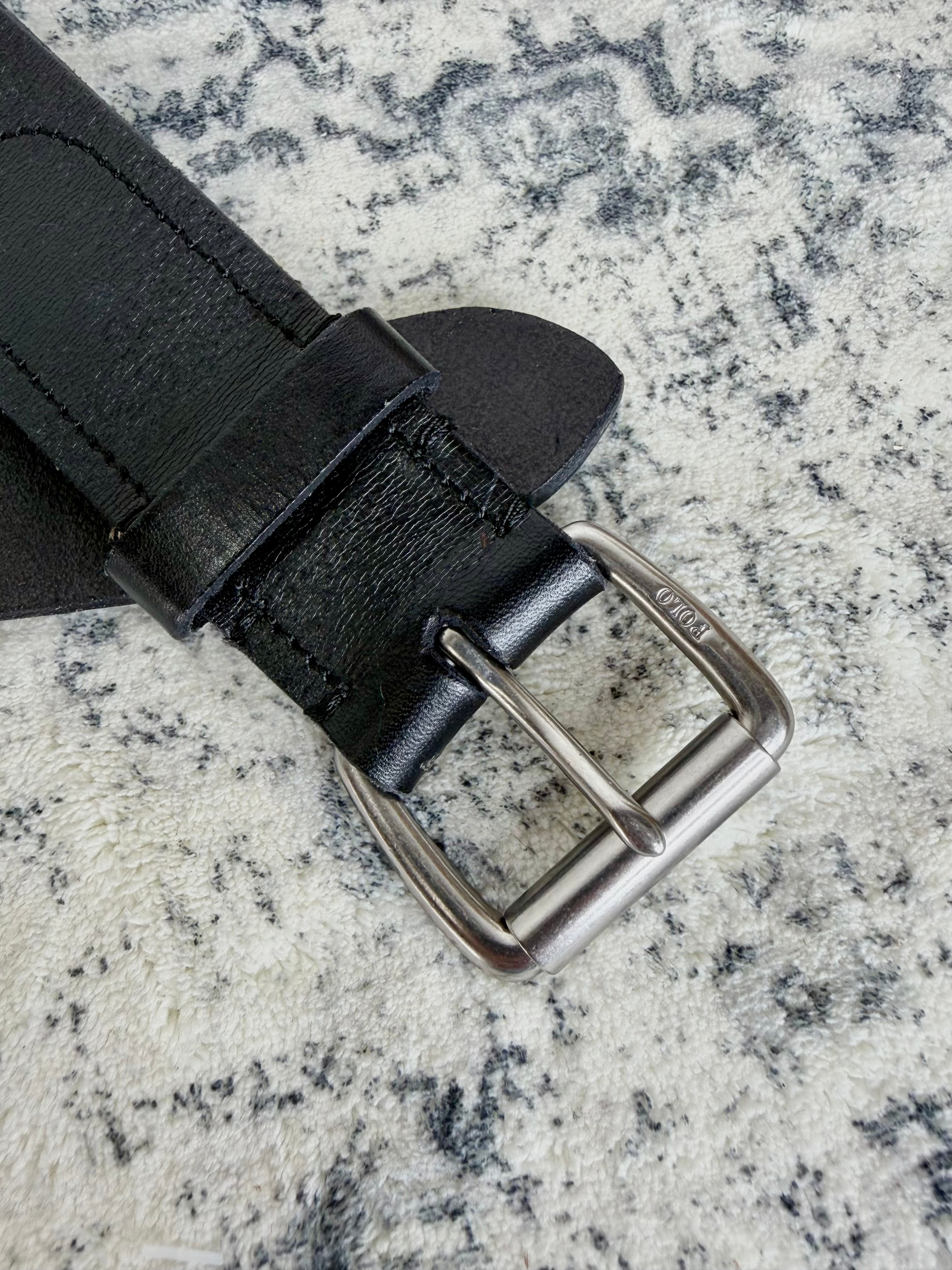 Polo by Ralph Lauren Black Leather Belt - 32