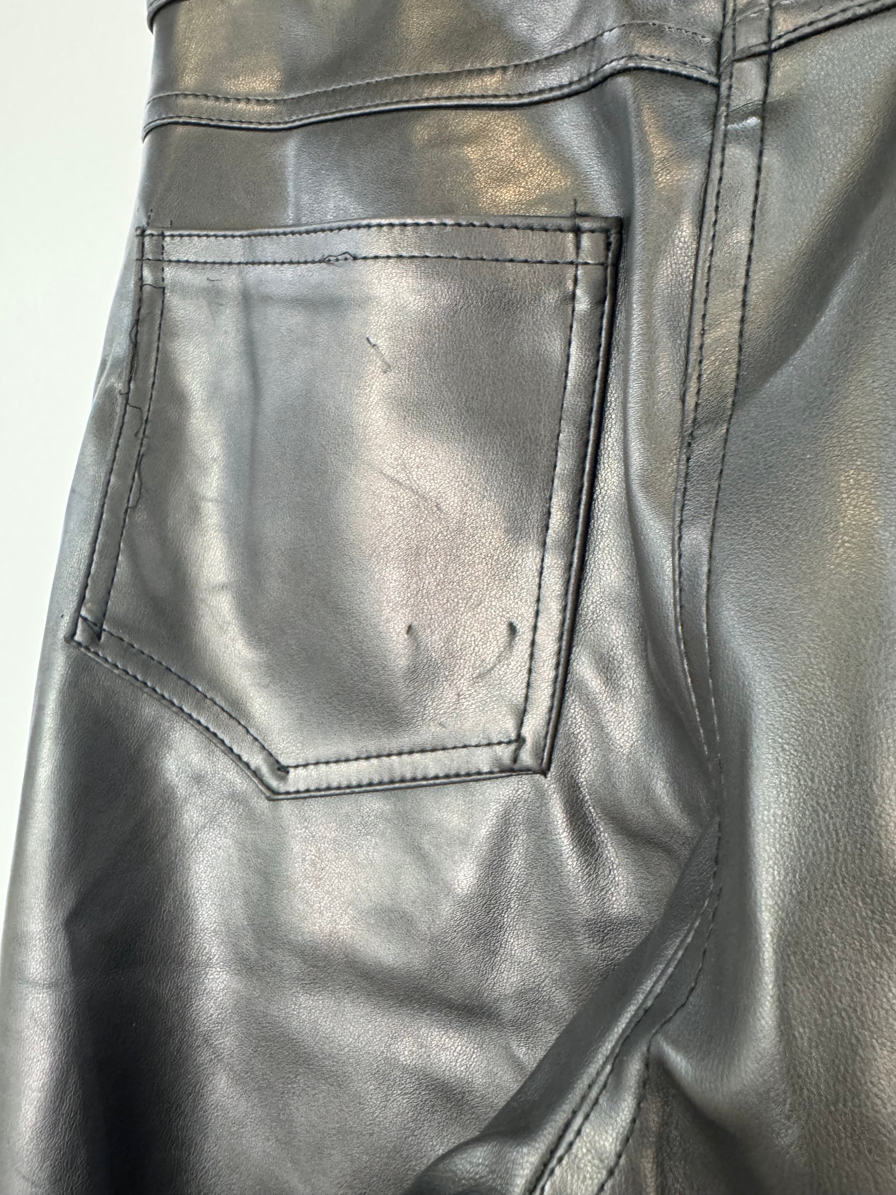 Joulian Black Leather Look Trousers - AU8/10