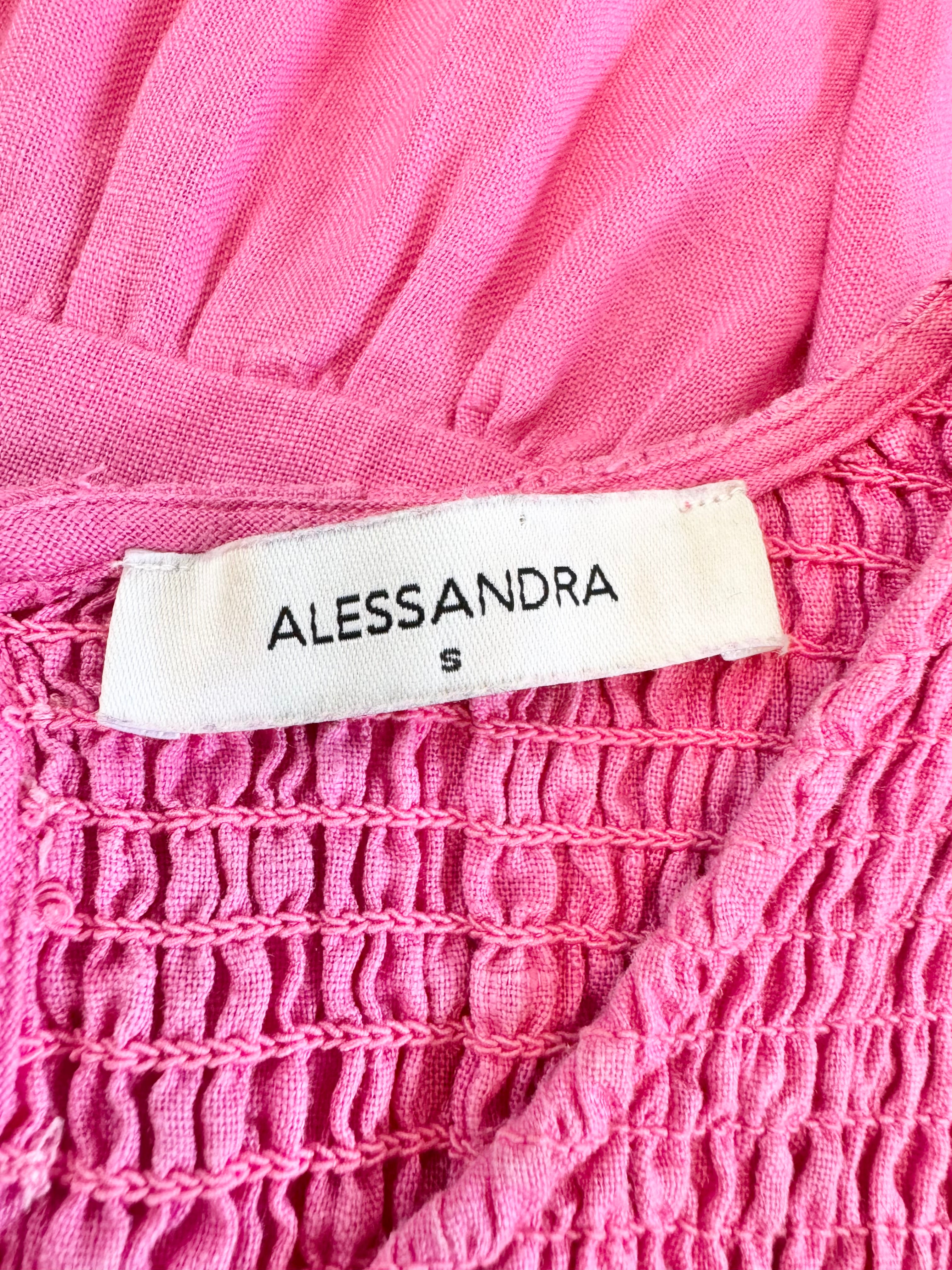 Alessandra Pink Shirred Dress - AU8