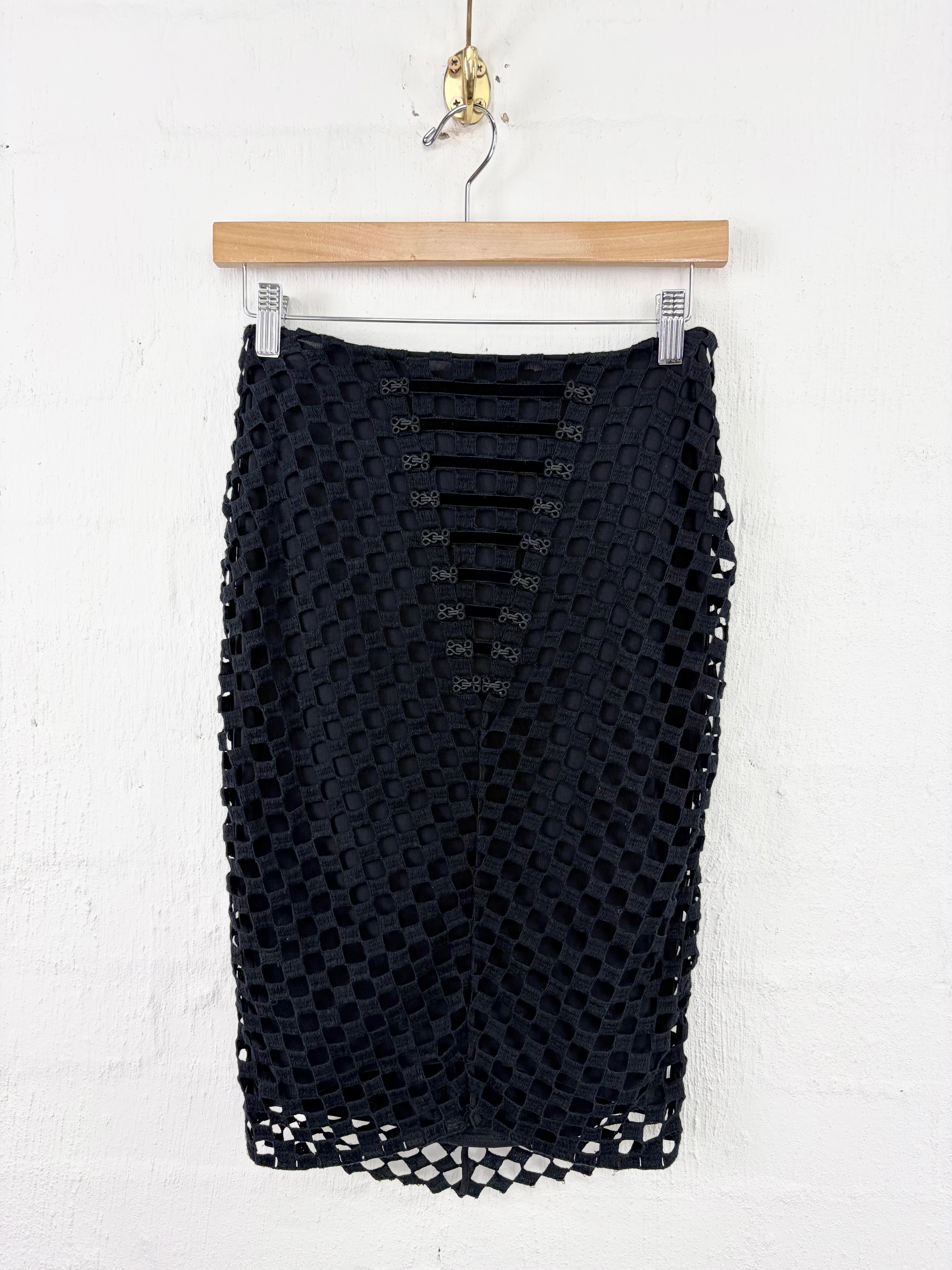 Jasmine di Milo Black Lace Overlay Skirt - AU8