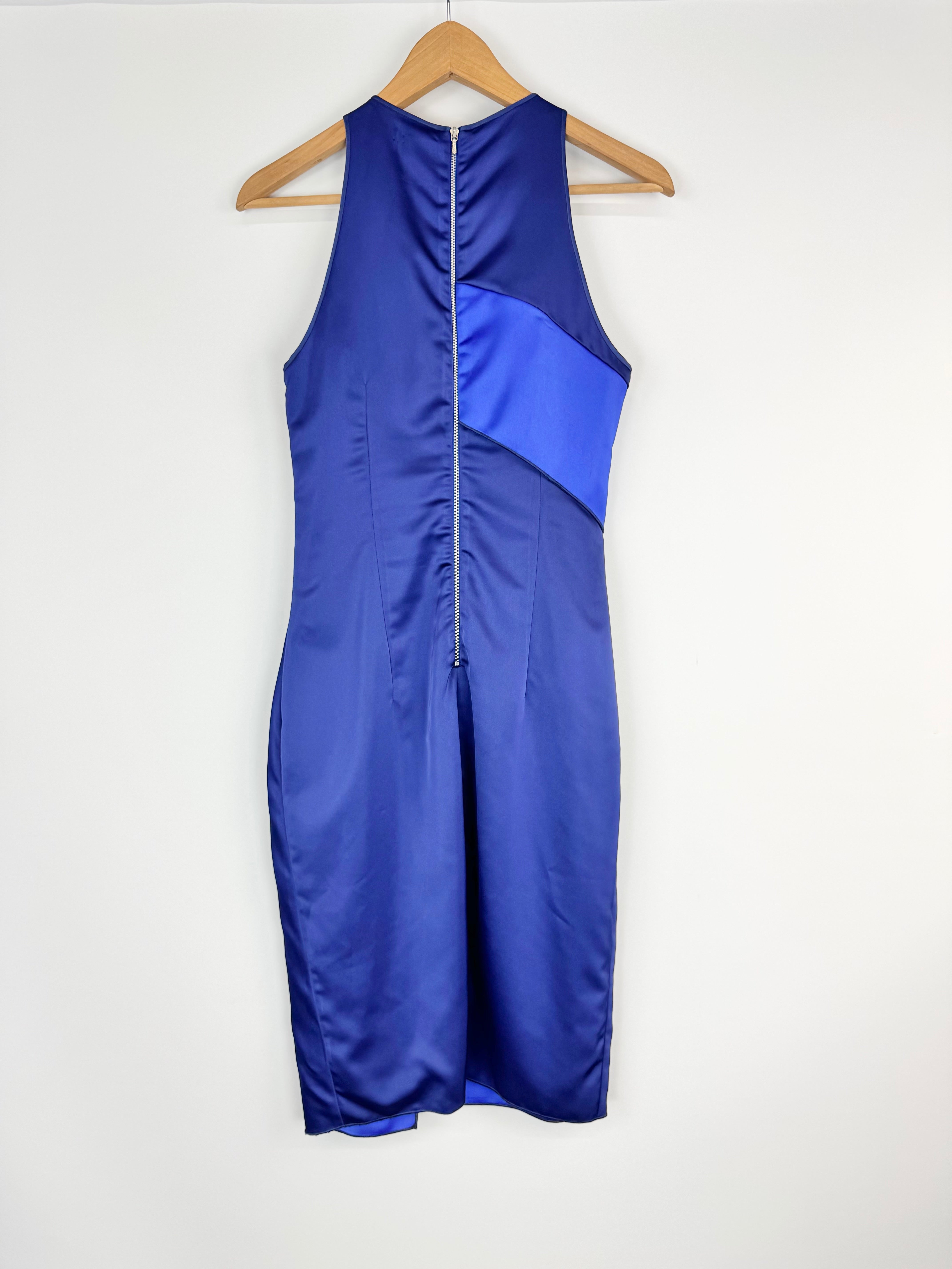 Dion Lee 2014 Era Blue Satin Midi Dress - AU10